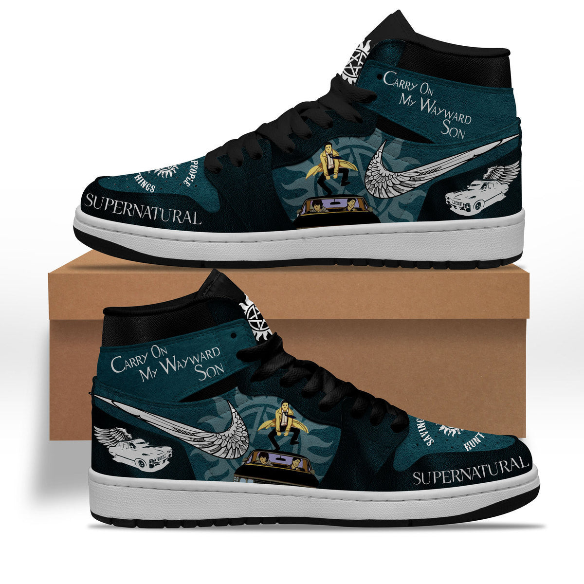 Volvo AJ1 High Sneakers Shoes Printed Sport For Men And Women - Image 2