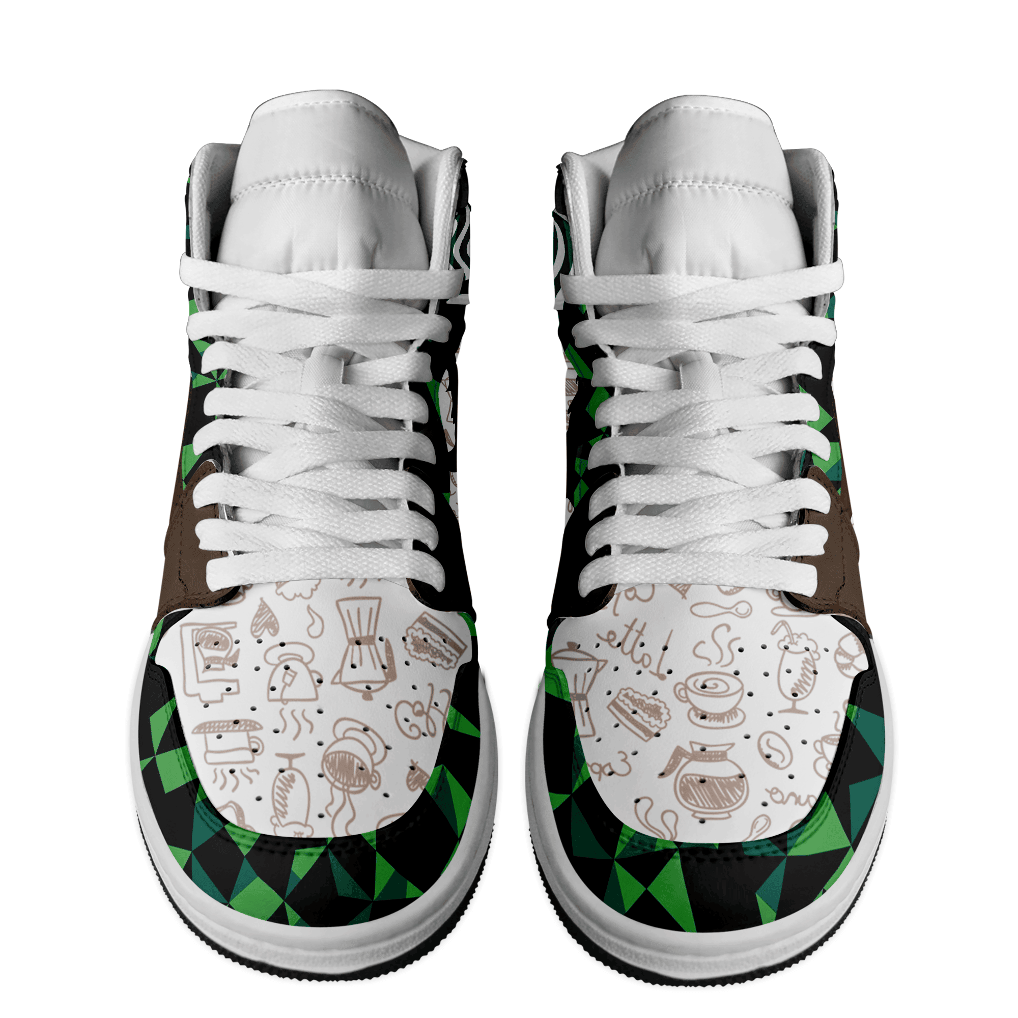 Same AJ1 High Sneakers Shoes Printed Sport For Men And Women - Image 2
