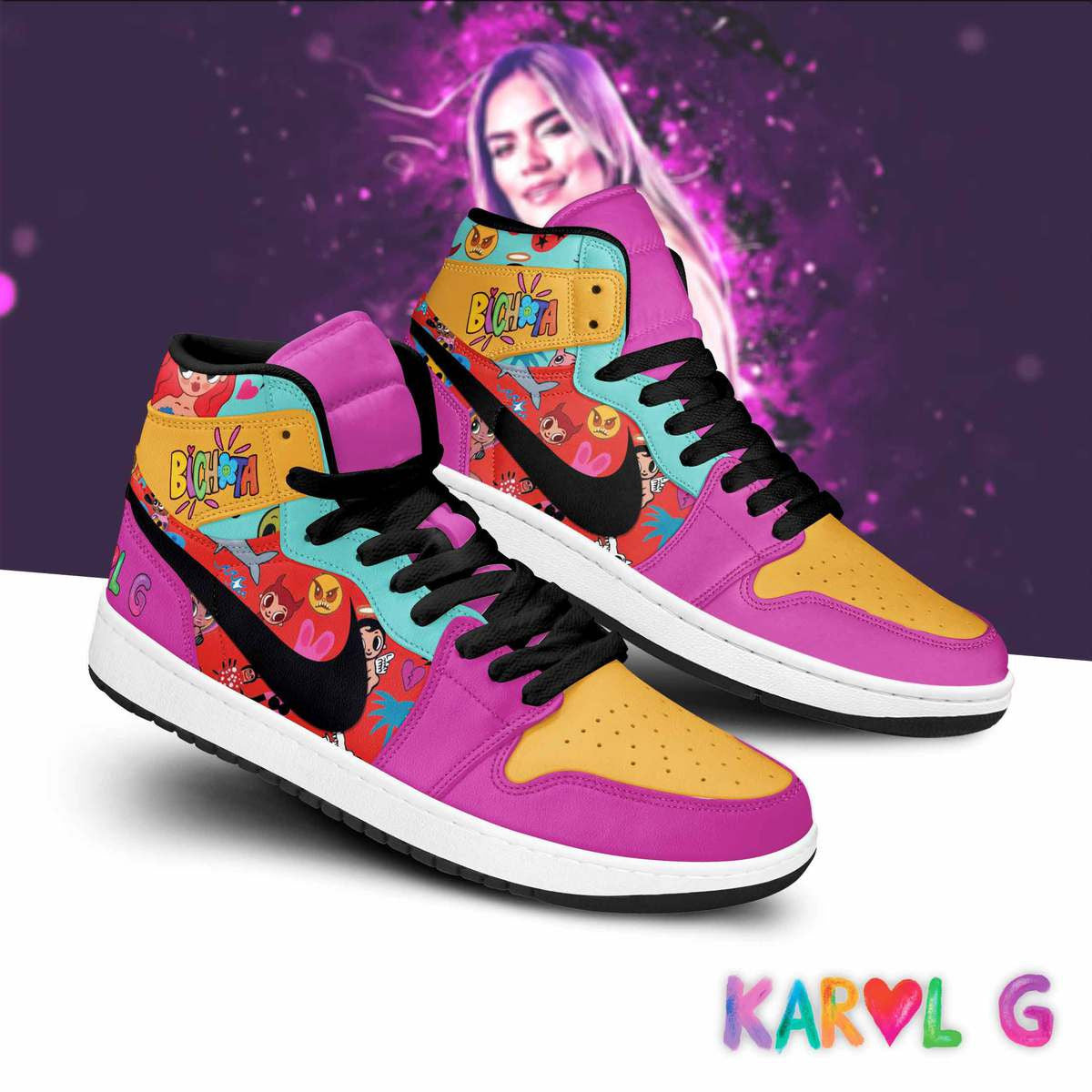 Mazda AJ1 High Sneakers Shoes Printed Sport For Men And Women - Image 2