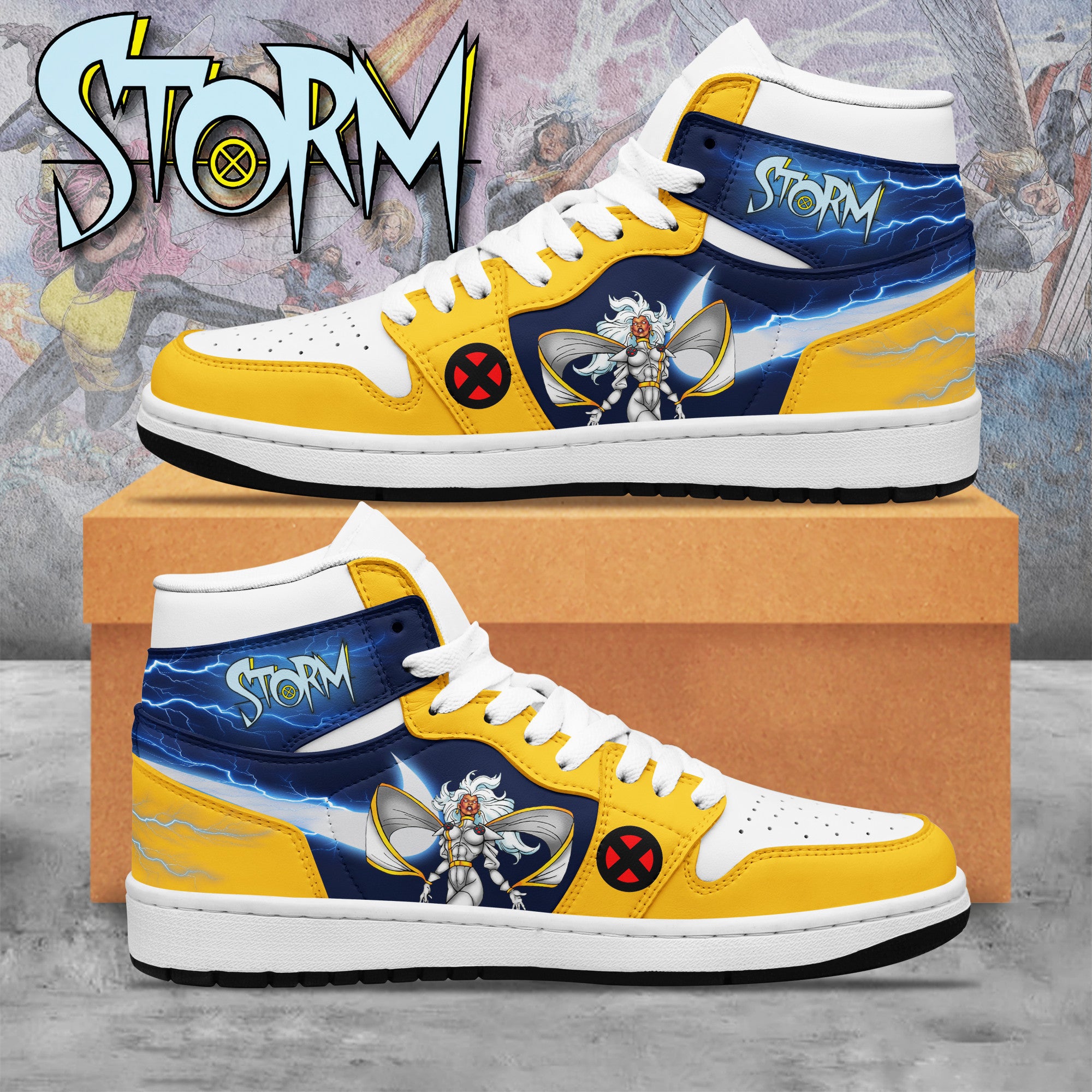 Freightliner AJ1 High Sneakers Shoes Printed Sport For Men And Women - Image 2