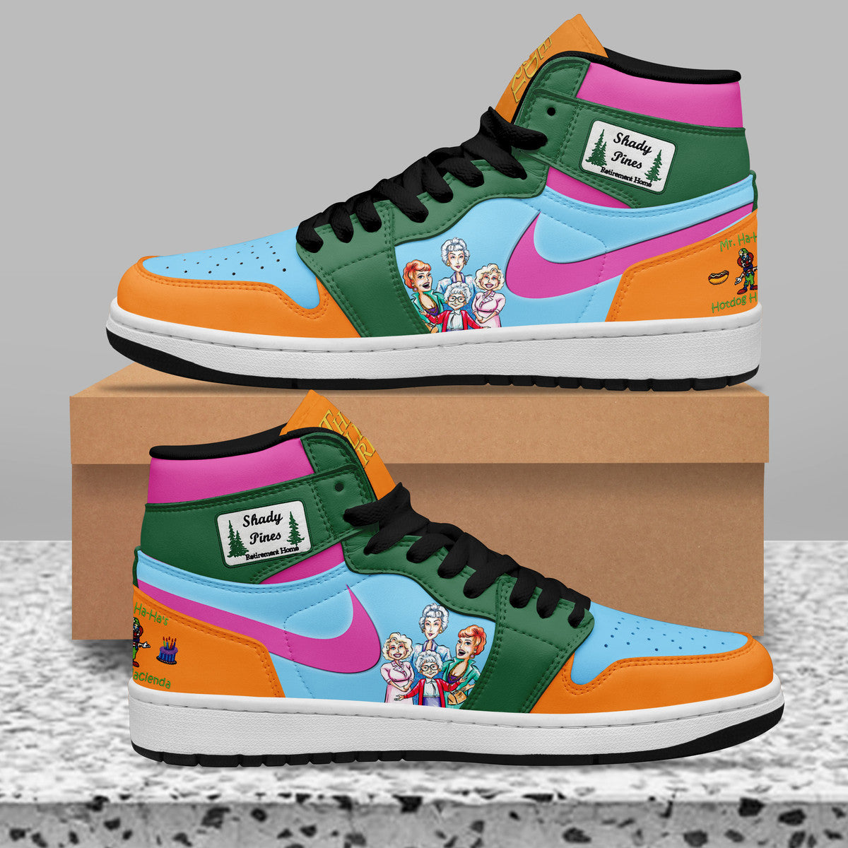 Mitsubishi Fuso AJ1 High Sneakers Shoes Printed Sport For Men And Women - Image 2