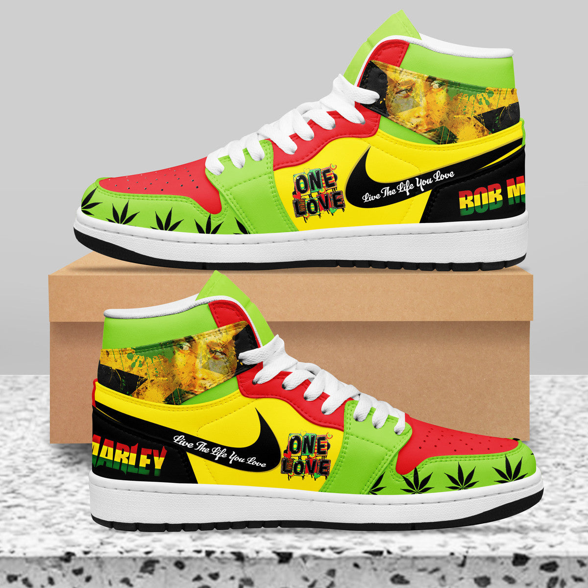 Tesla AJ1 High Sneakers Shoes Printed Sport For Men And Women - Image 2