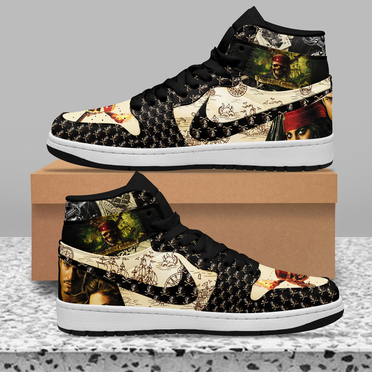 SVT Corba AJ1 High Sneakers Shoes Printed Sport For Men And Women - Image 2