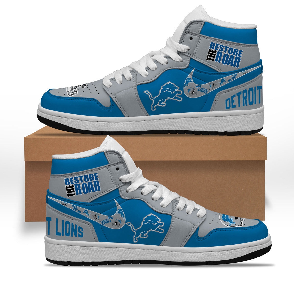 Renault AJ1 High Sneakers Shoes Printed Sport For Men And Women - Image 2