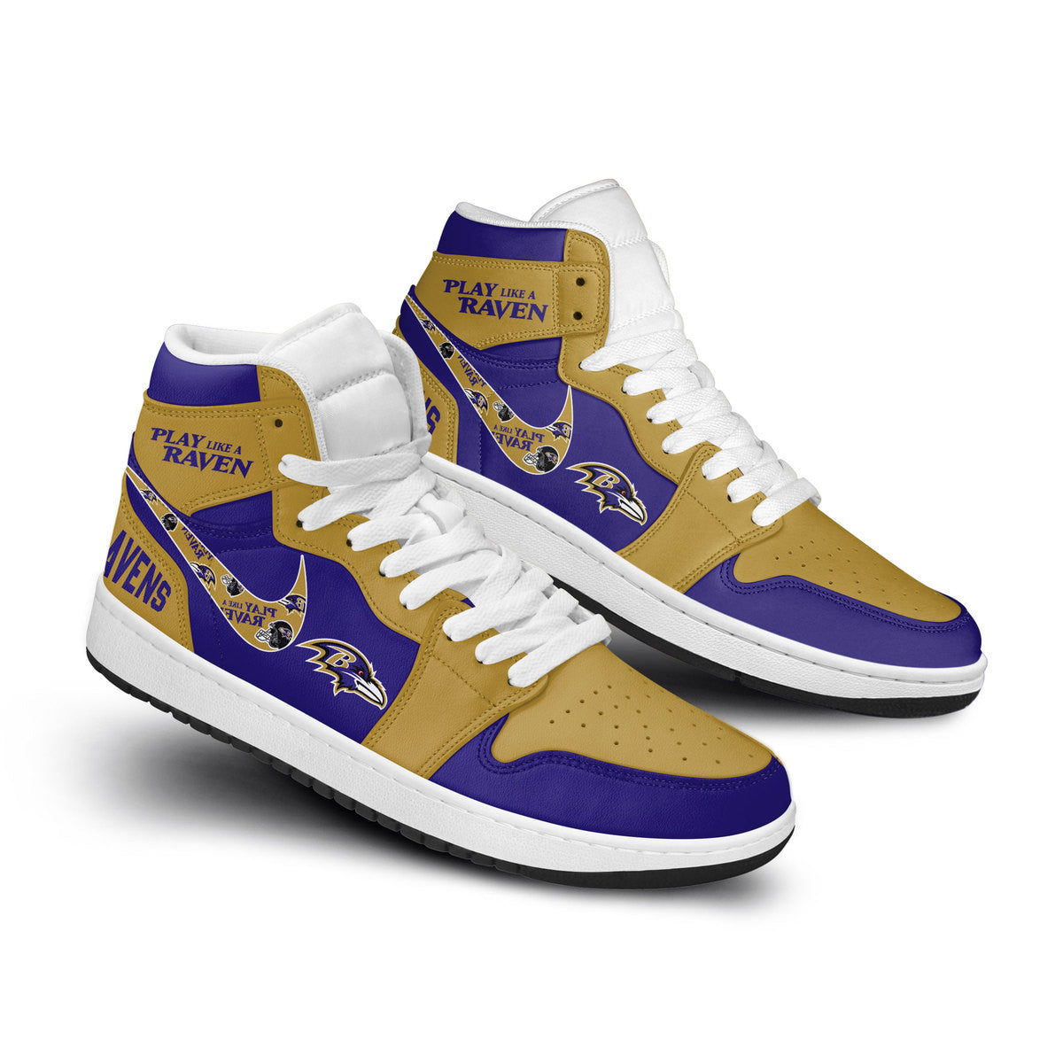 Pontiac GTO AJ1 High Sneakers Shoes Printed Sport For Men And Women - Image 3