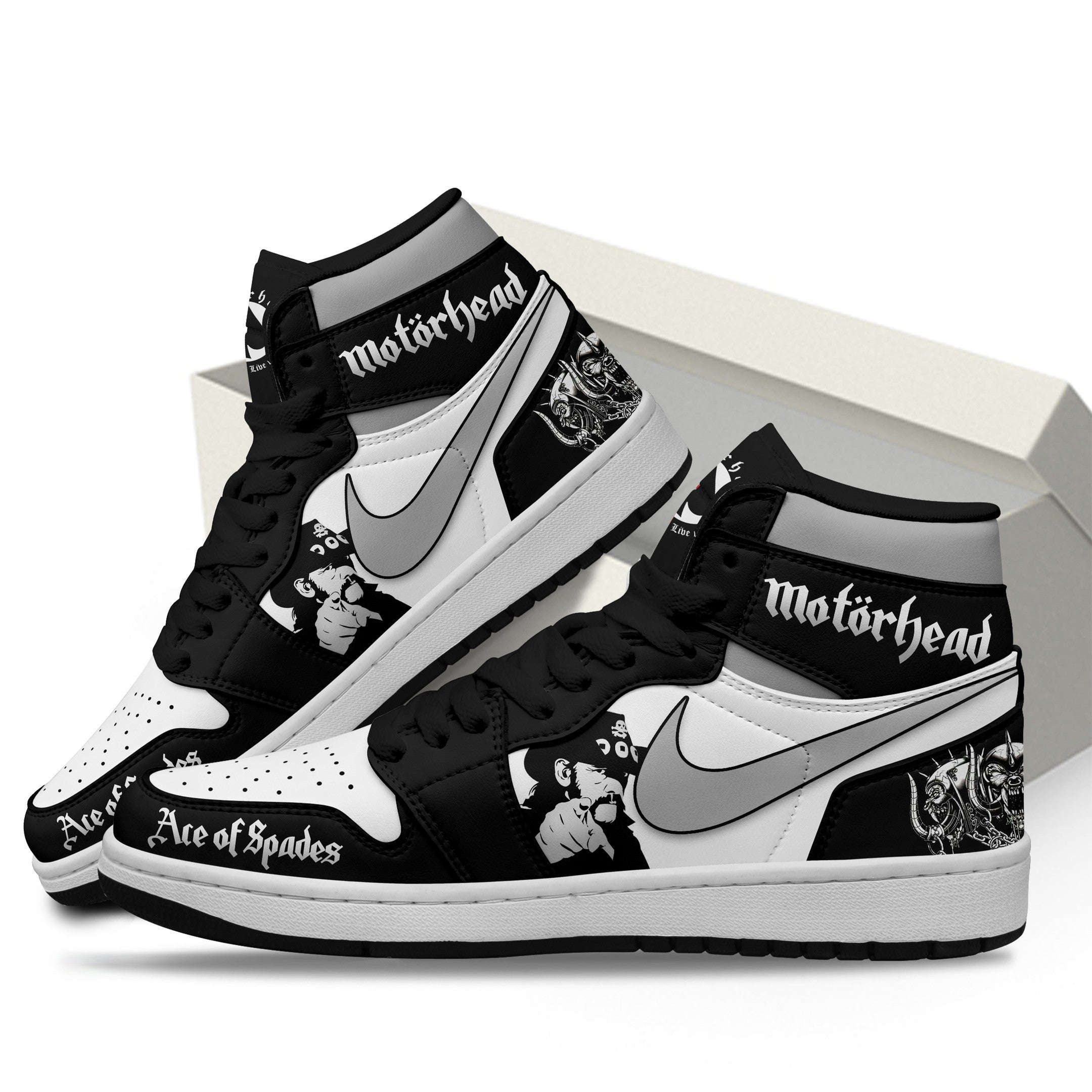 Detroit Diesel AJ1 High Sneakers Shoes Printed Sport For Men And Women - Image 3