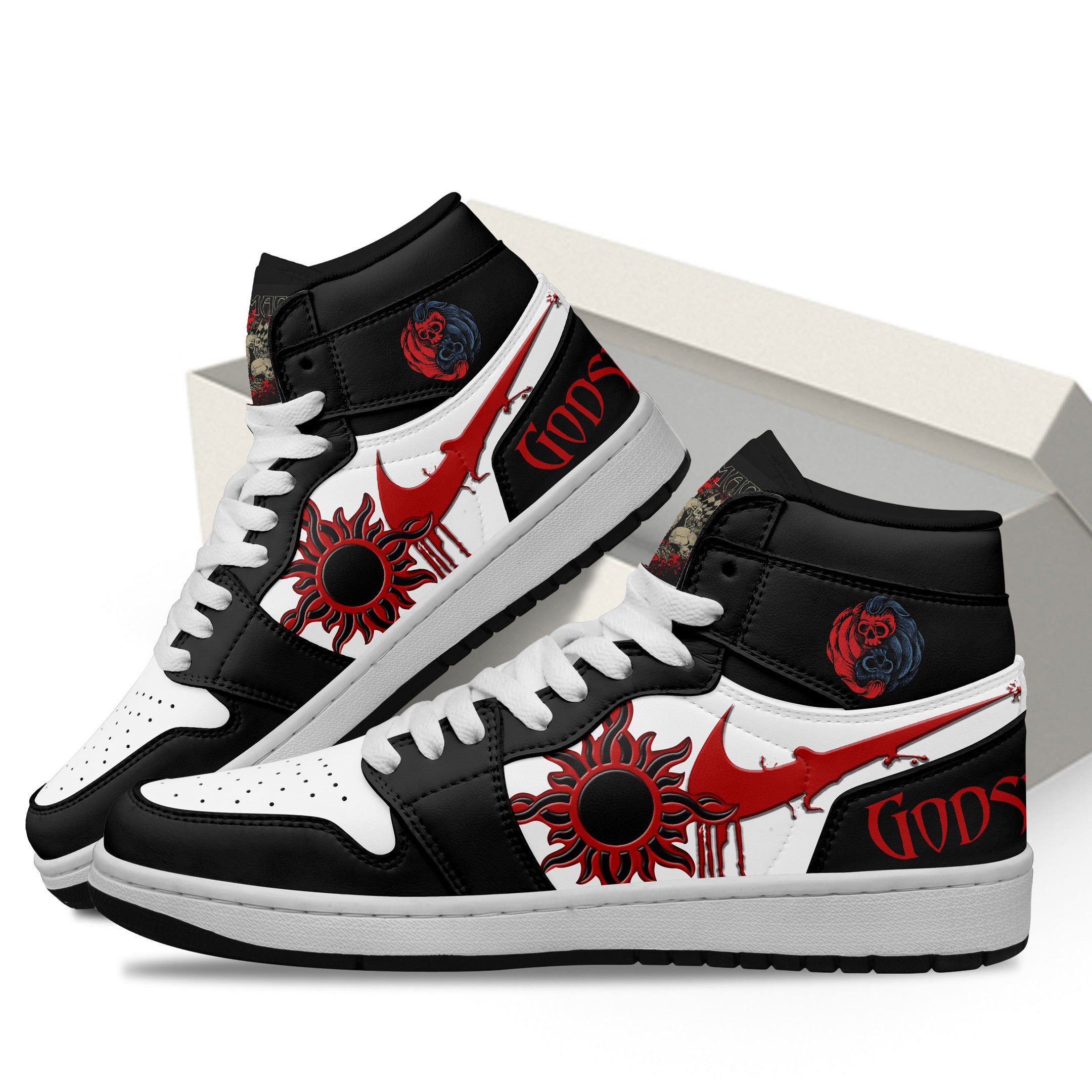 Nezuko AJ1 High Sneakers Shoes Printed Sport For Men And Women - Image 3