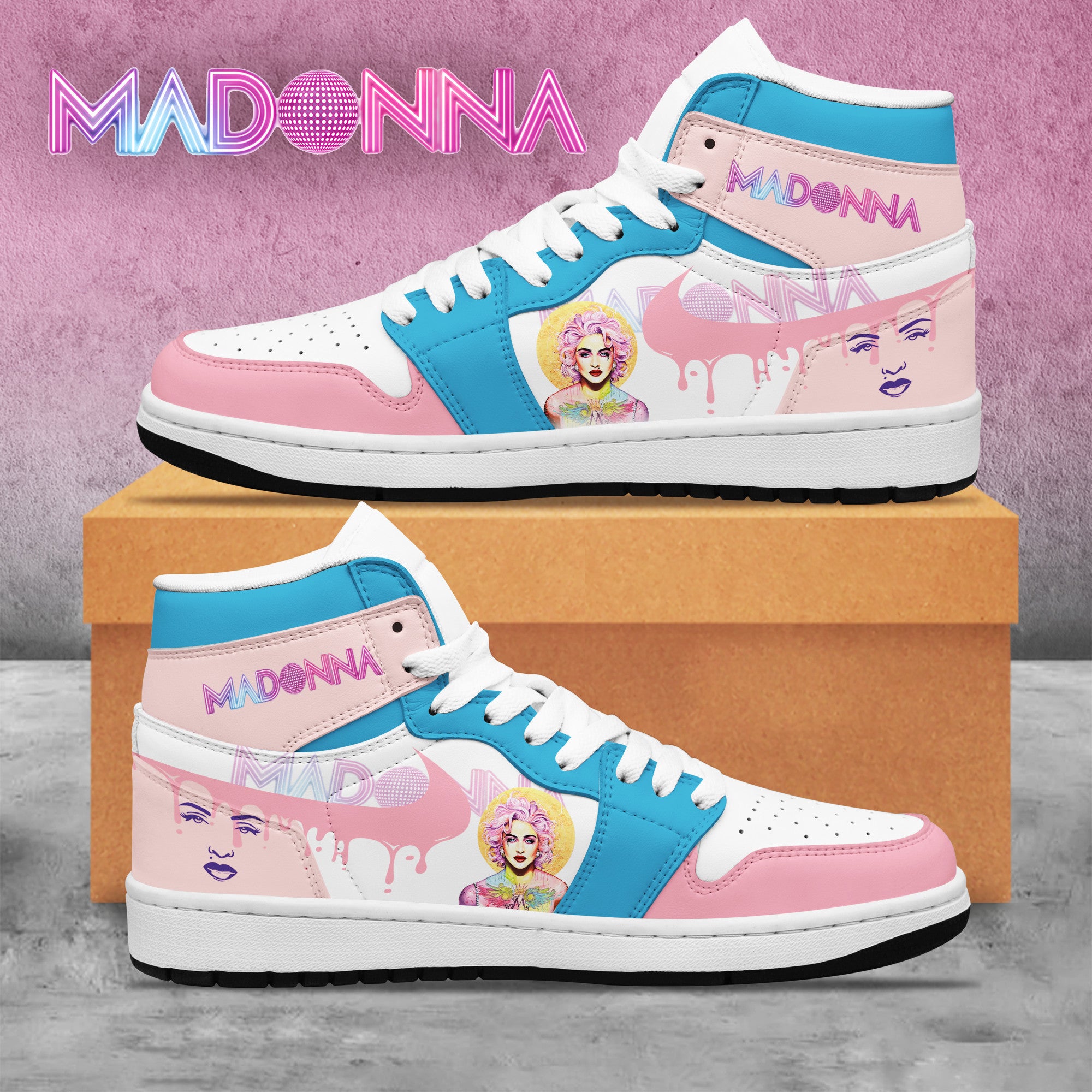 Buick AJ1 High Sneakers Shoes Printed Sport For Men And Women - Image 2