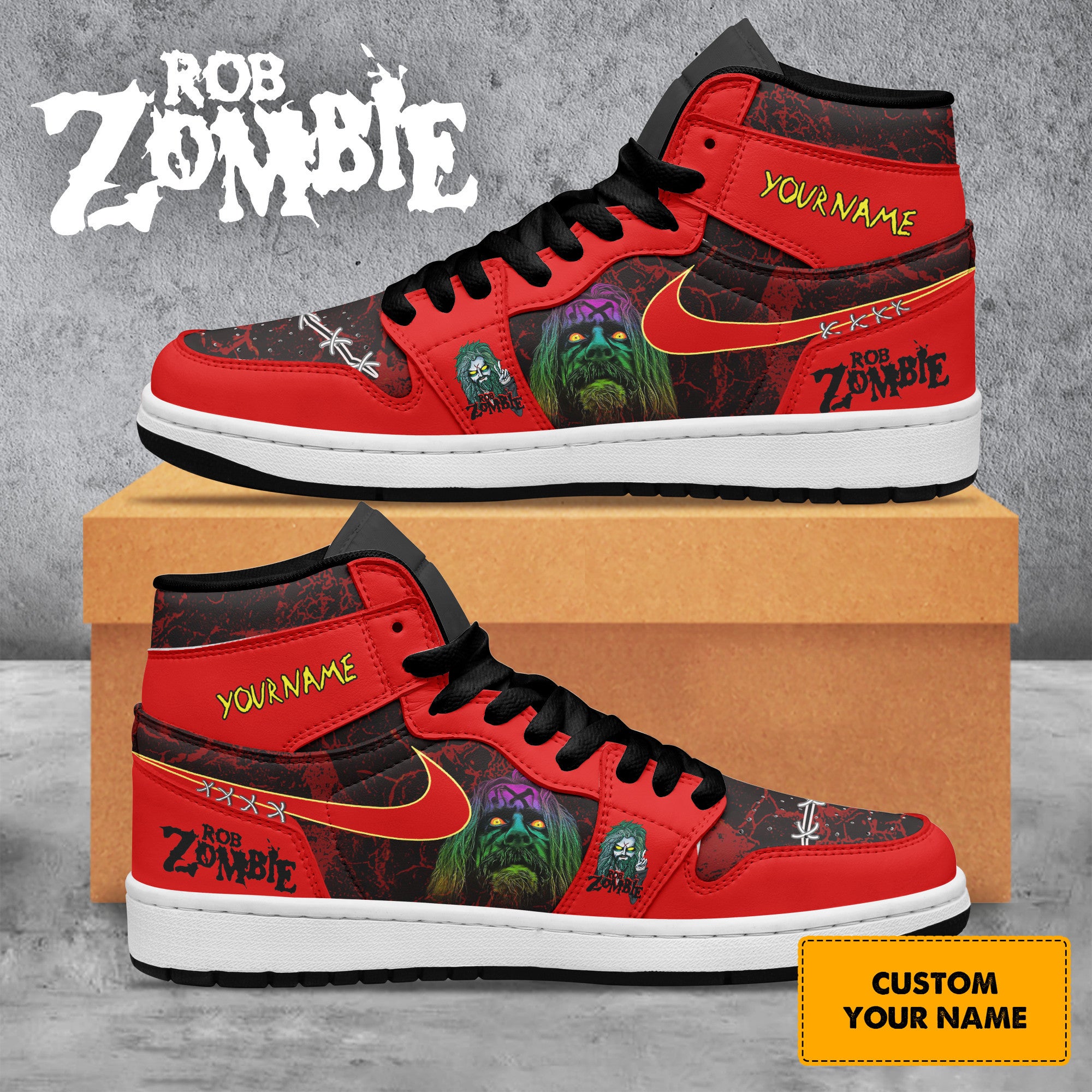 Jaguar AJ1 High Sneakers Shoes Printed Sport For Men And Women - Image 2