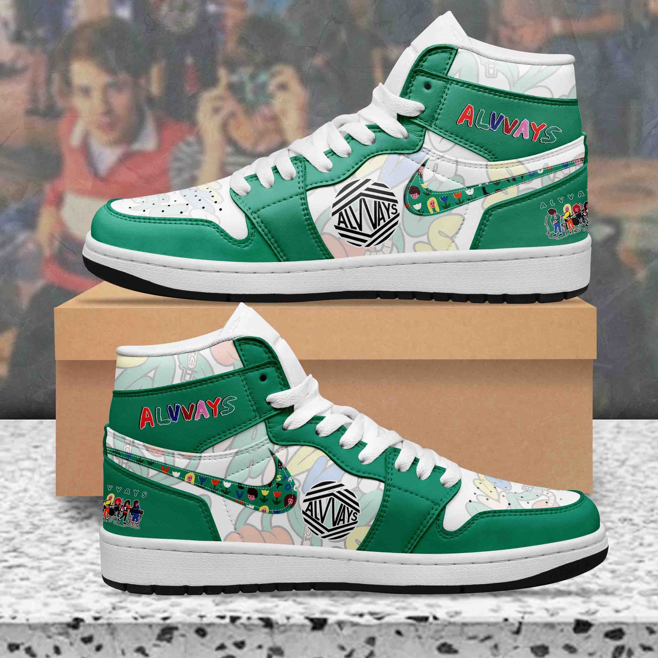 Aston-Martin AJ1 High Sneakers Shoes Printed Sport For Men And Women - Image 2