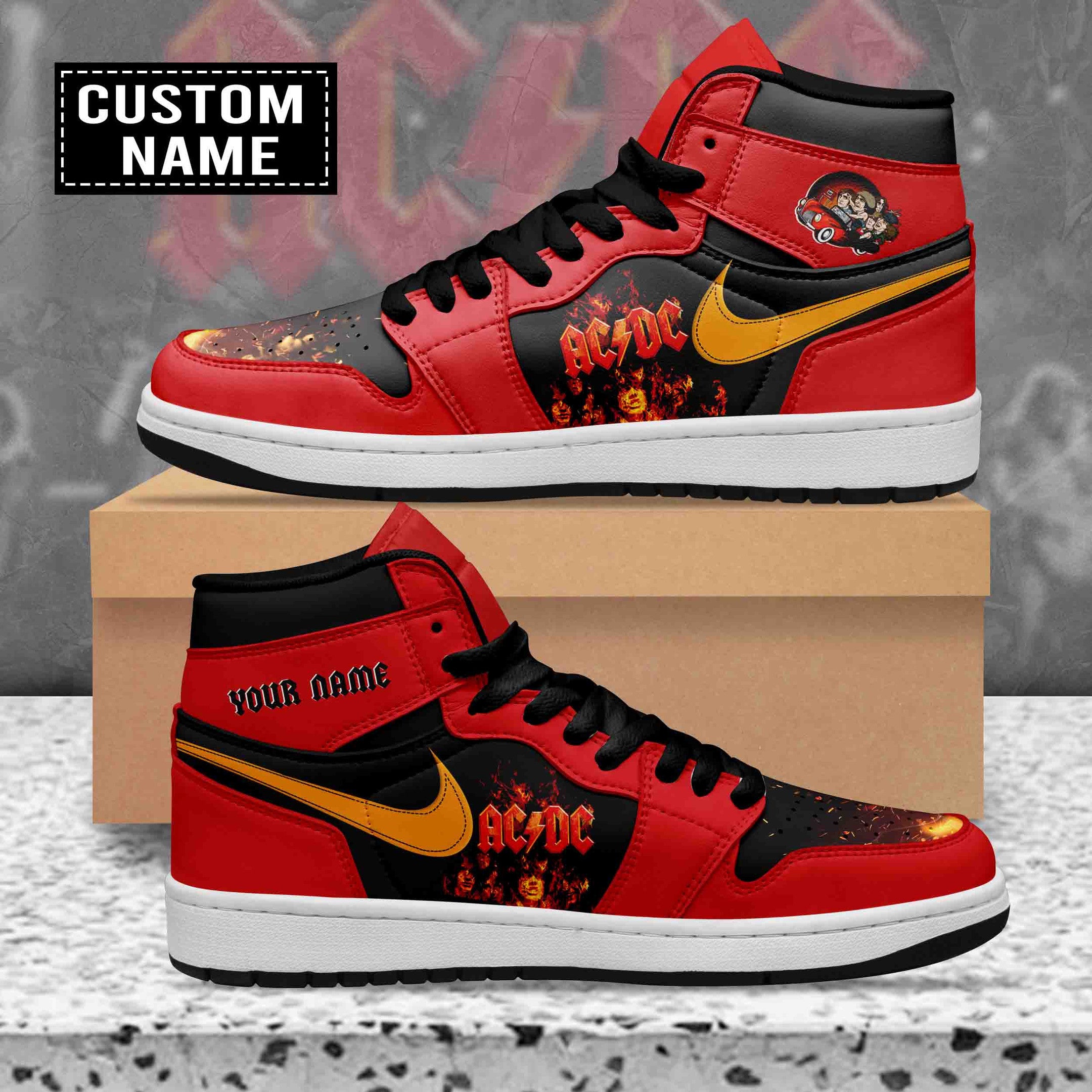 Lamborghini AJ1 High Sneakers Shoes Printed For Men And Women - Image 2