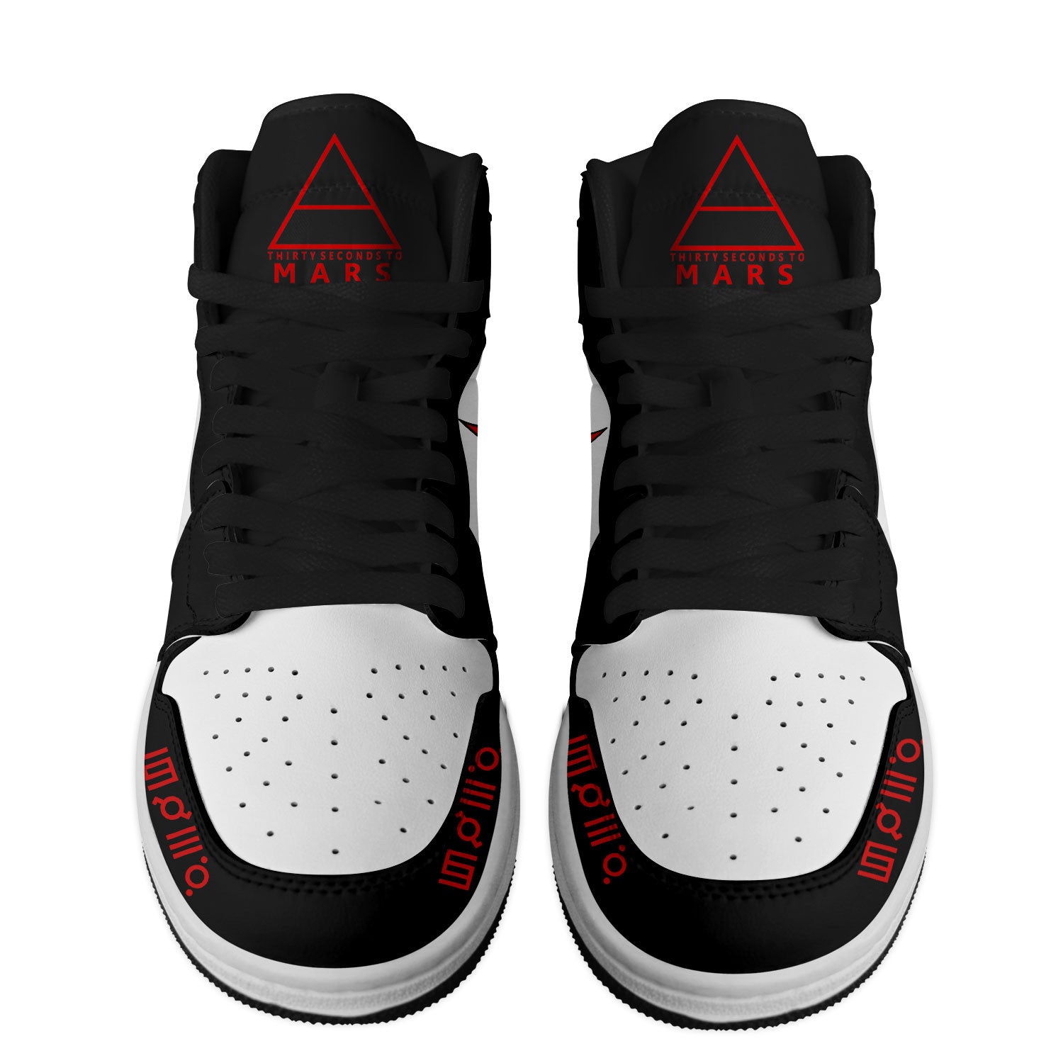 Ford AJ1 High Sneakers Shoes Printed For Men And Women - Image 2