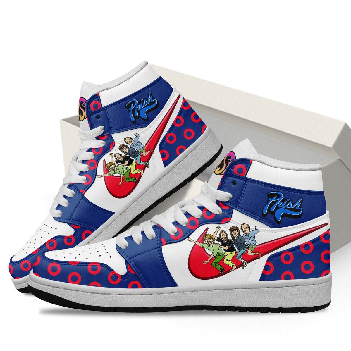 Toyota AJ1 High Sneakers Shoes Printed For Men And Women - Image 2