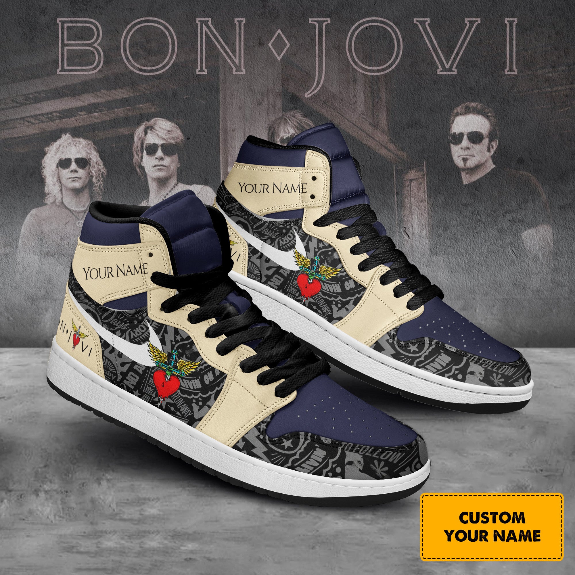 Subaru AJ1 High Sneakers Shoes Printed For Men And Women - Image 2