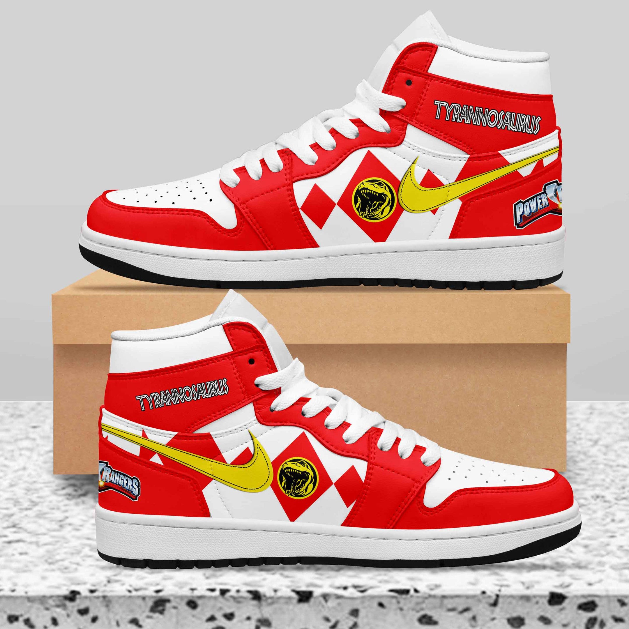 Hyundai AJ1 High Sneakers Shoes Printed For Men And Women - Image 2