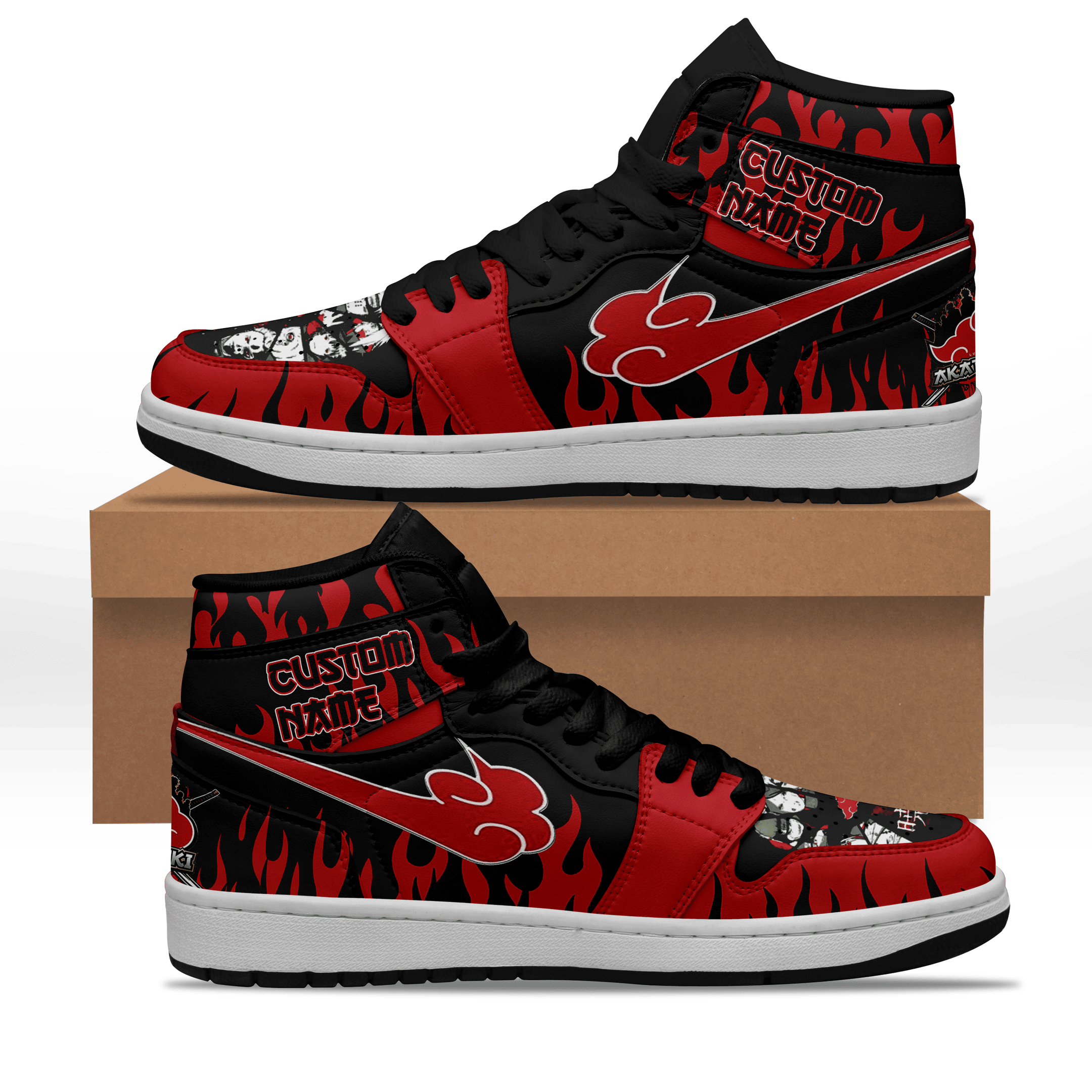Mini cooper AJ1 High Sneakers Shoes Printed For Men And Women - Image 3
