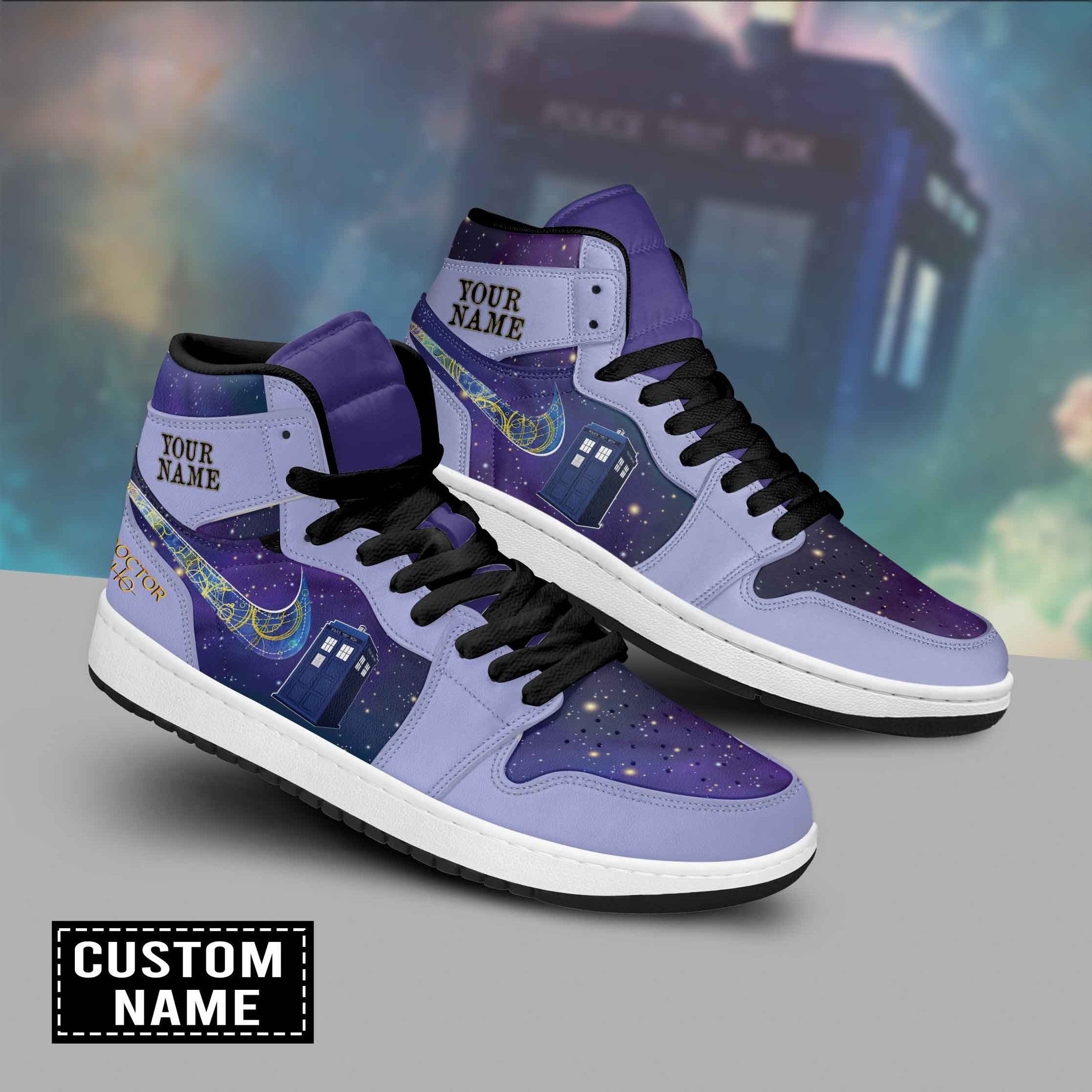 Ford-Mustang AJ1 High Sneakers Shoes Printed For Men And Women - Image 2