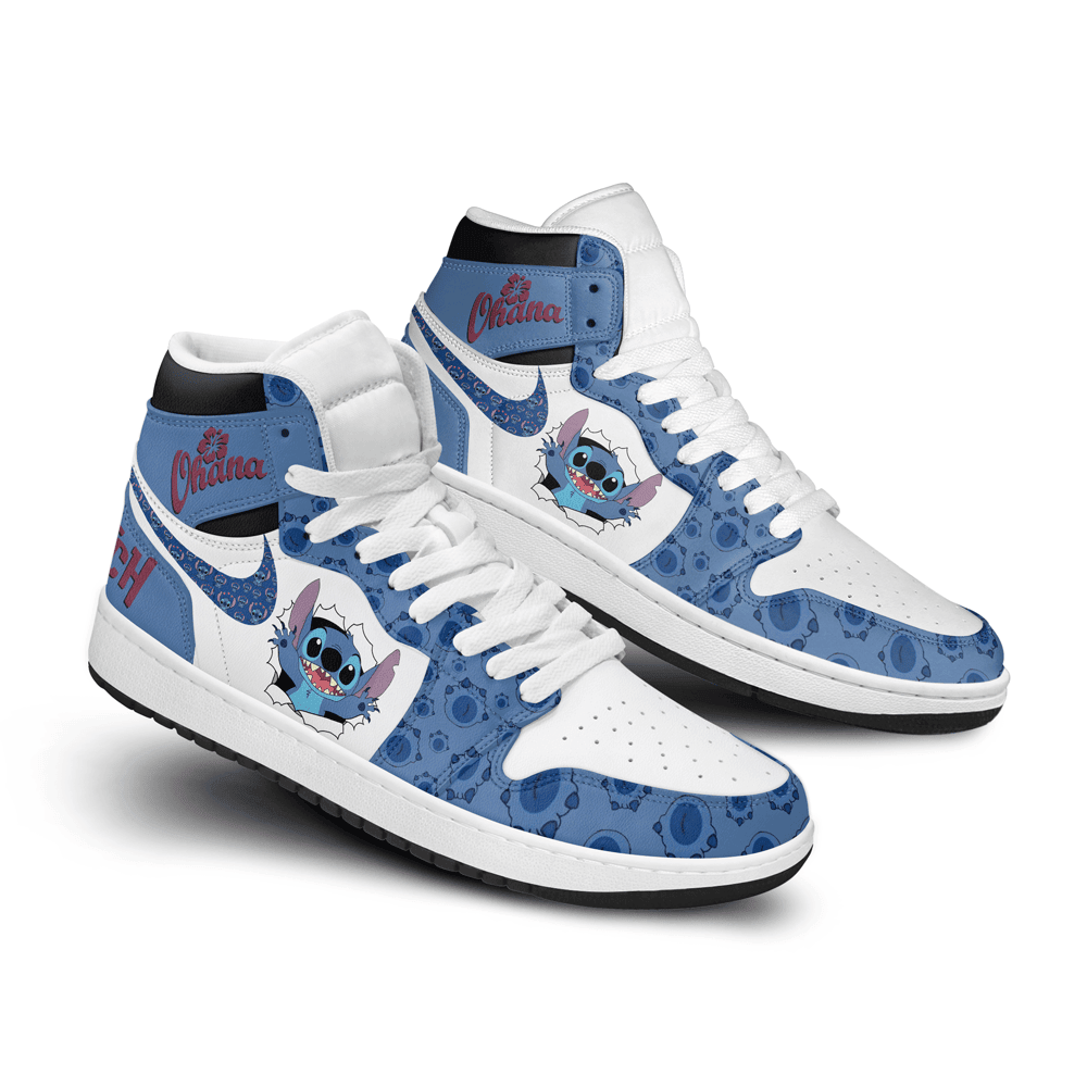 Buick AJ1 High Sneakers Shoes Printed For Men And Women - Image 2