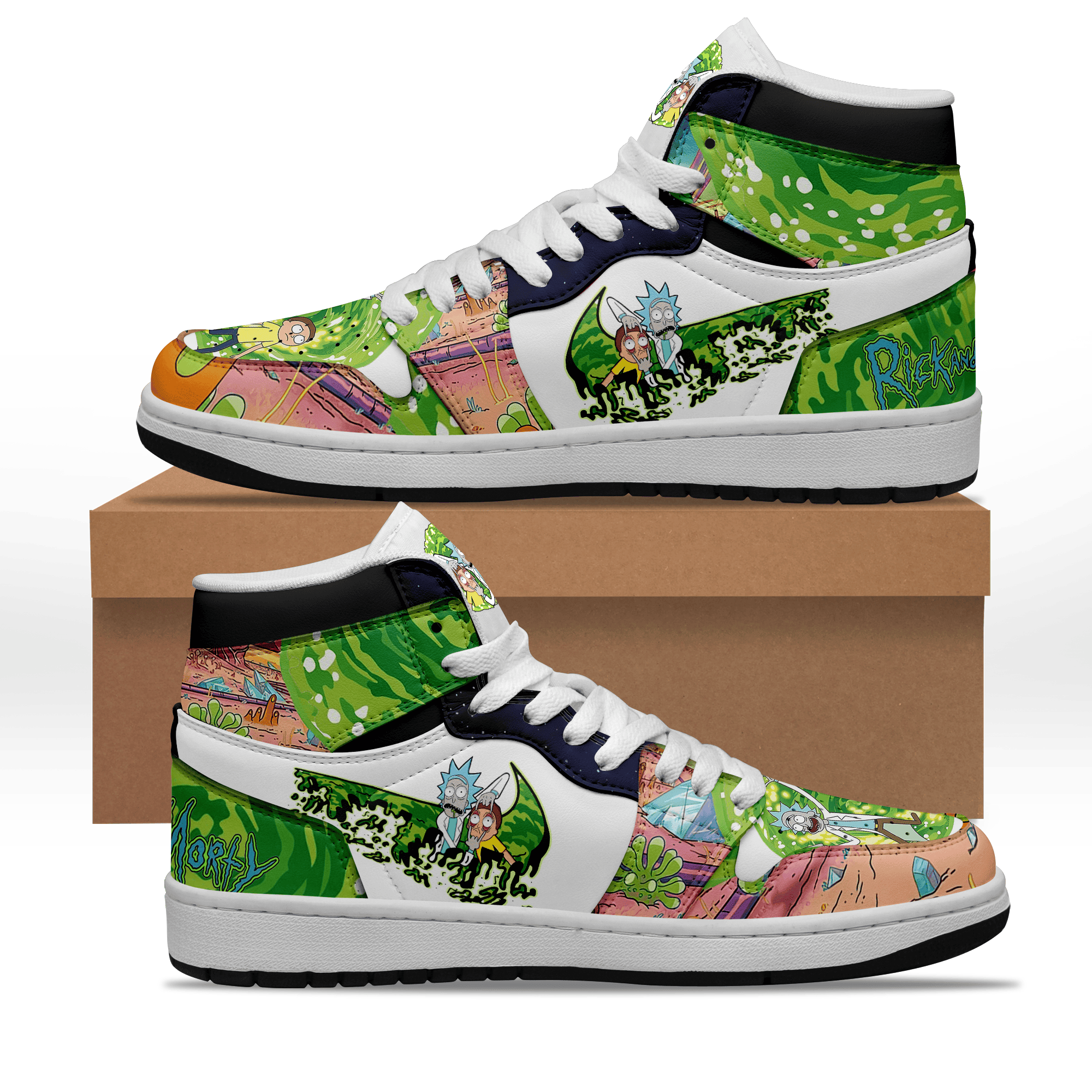 Land-Rover AJ1 High Sneakers Shoes Printed For Men And Women - Image 2