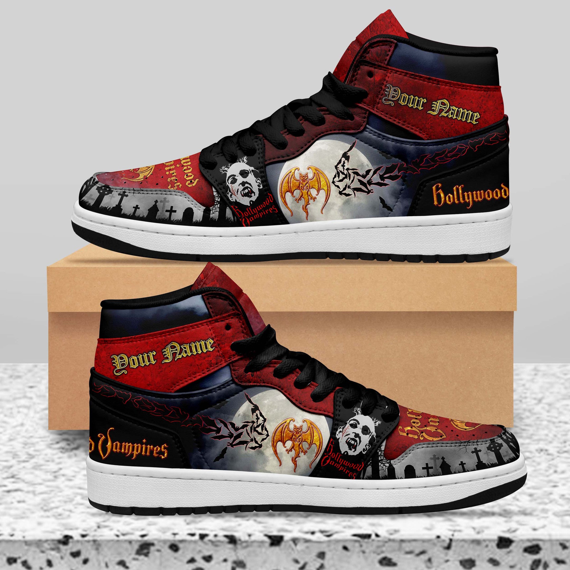 Mopar AJ1 High Sneakers Shoes Printed For Men And Women - Image 2