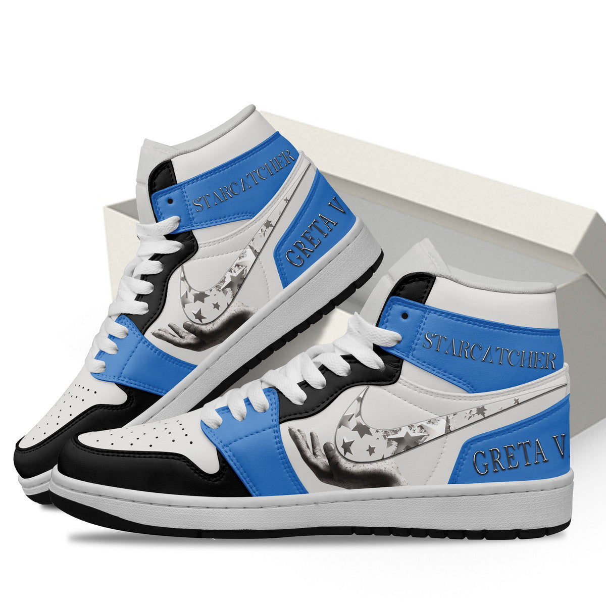 Chevrolet Camaro AJ1 High Sneakers Shoes Printed For Men And Women - Image 3