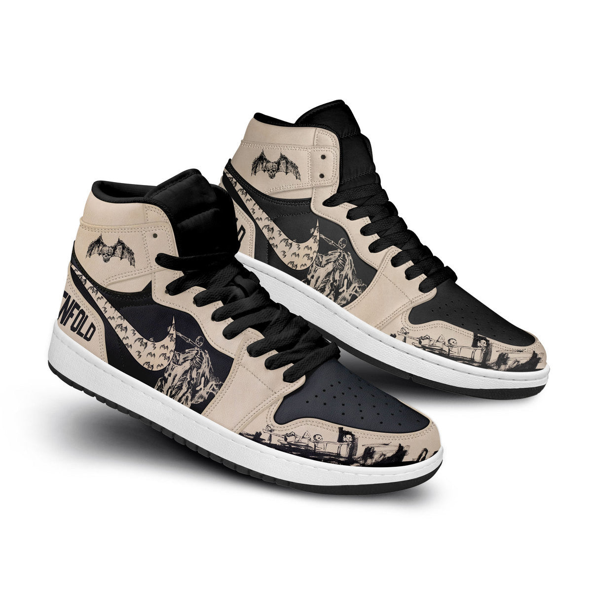Volvo AJ1 High Sneakers Shoes Printed For Men And Women - Image 3