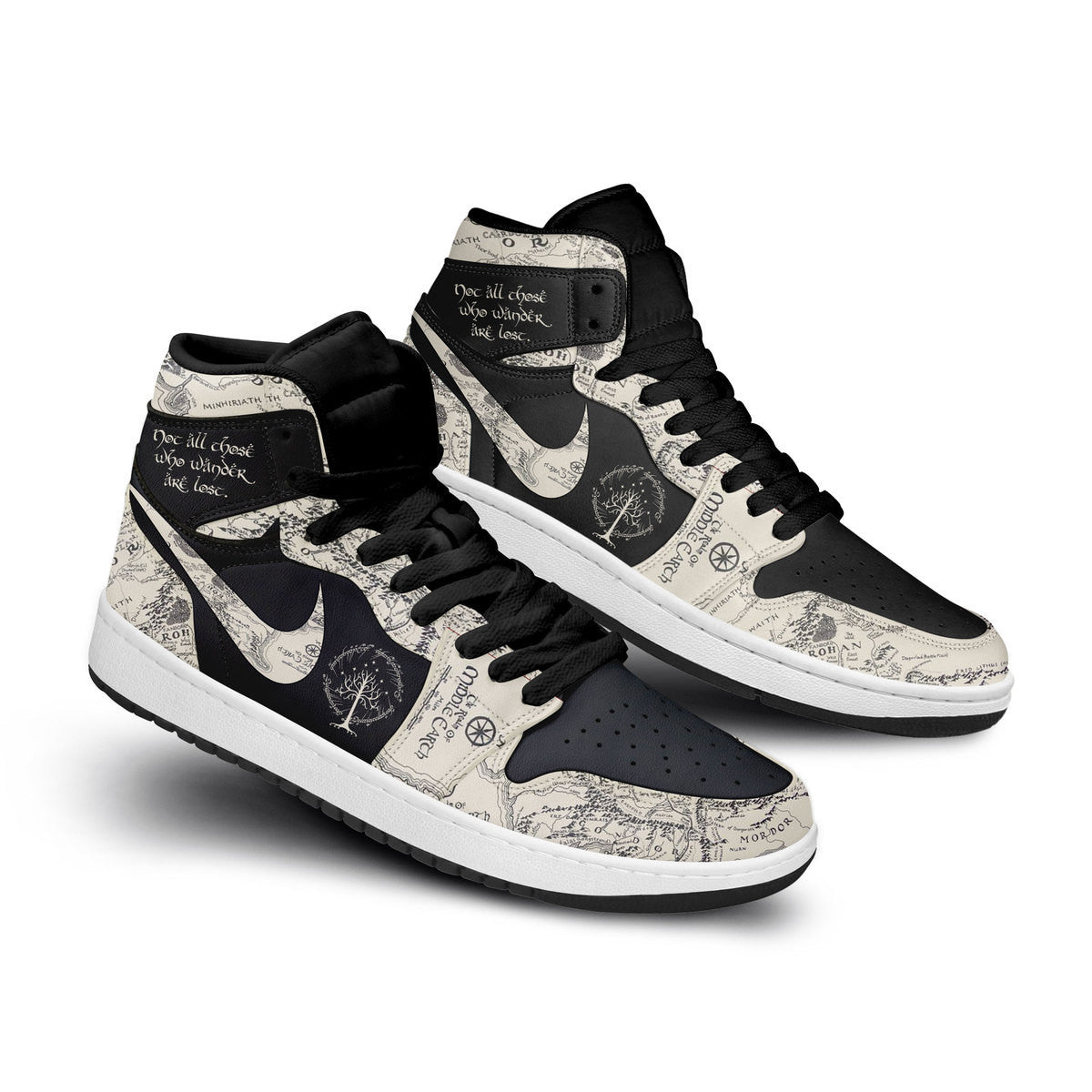 Porsche AJ1 High Sneakers Shoes Printed For Men And Women - Image 3