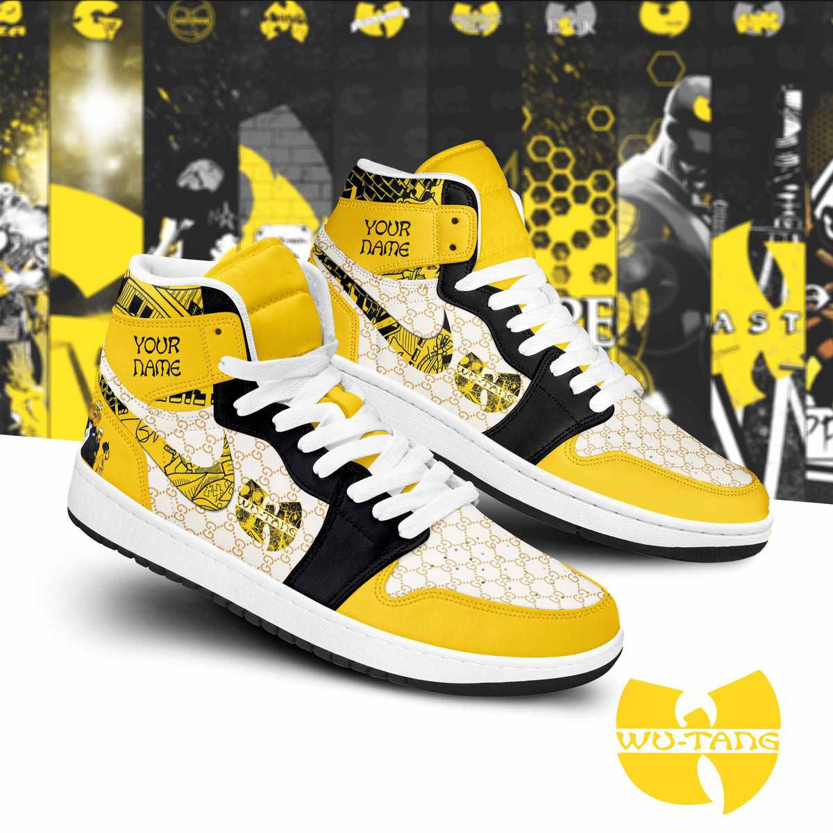 Mini cooper AJ1 High Sneakers Shoes Printed For Men And Women - Image 2