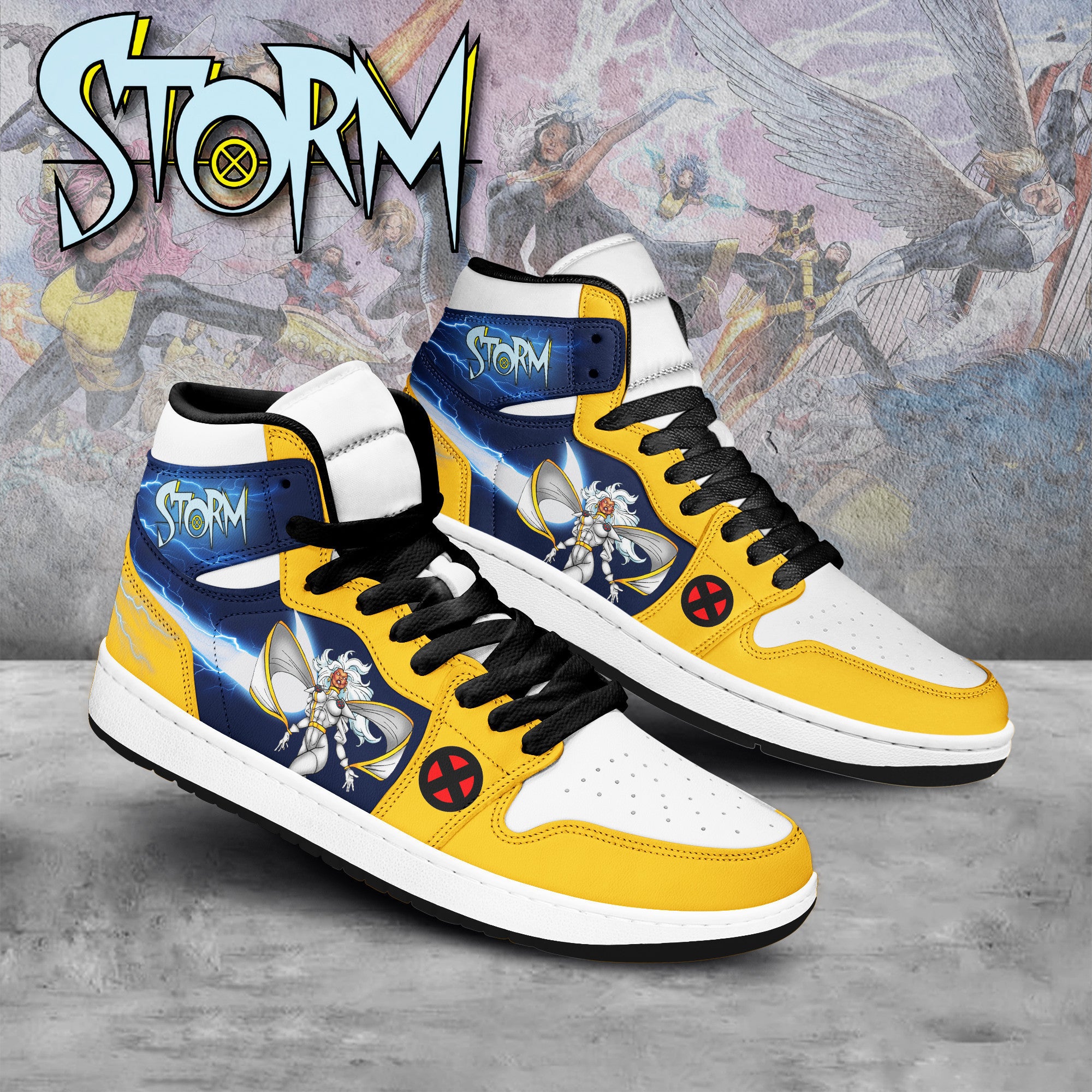 Mini AJ1 High Sneakers Shoes Printed For Men And Women - Image 2