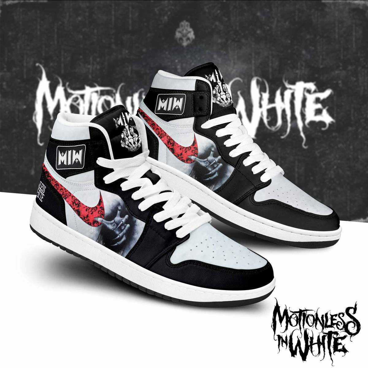 Scania AJ1 High Sneakers Shoes Printed For Men And Women - Image 2