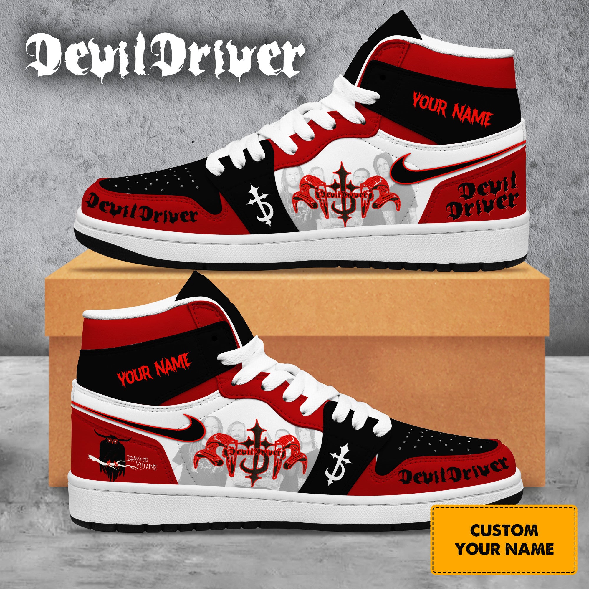 Mopar AJ1 High Sneakers Shoes Printed For Men And Women - Image 2