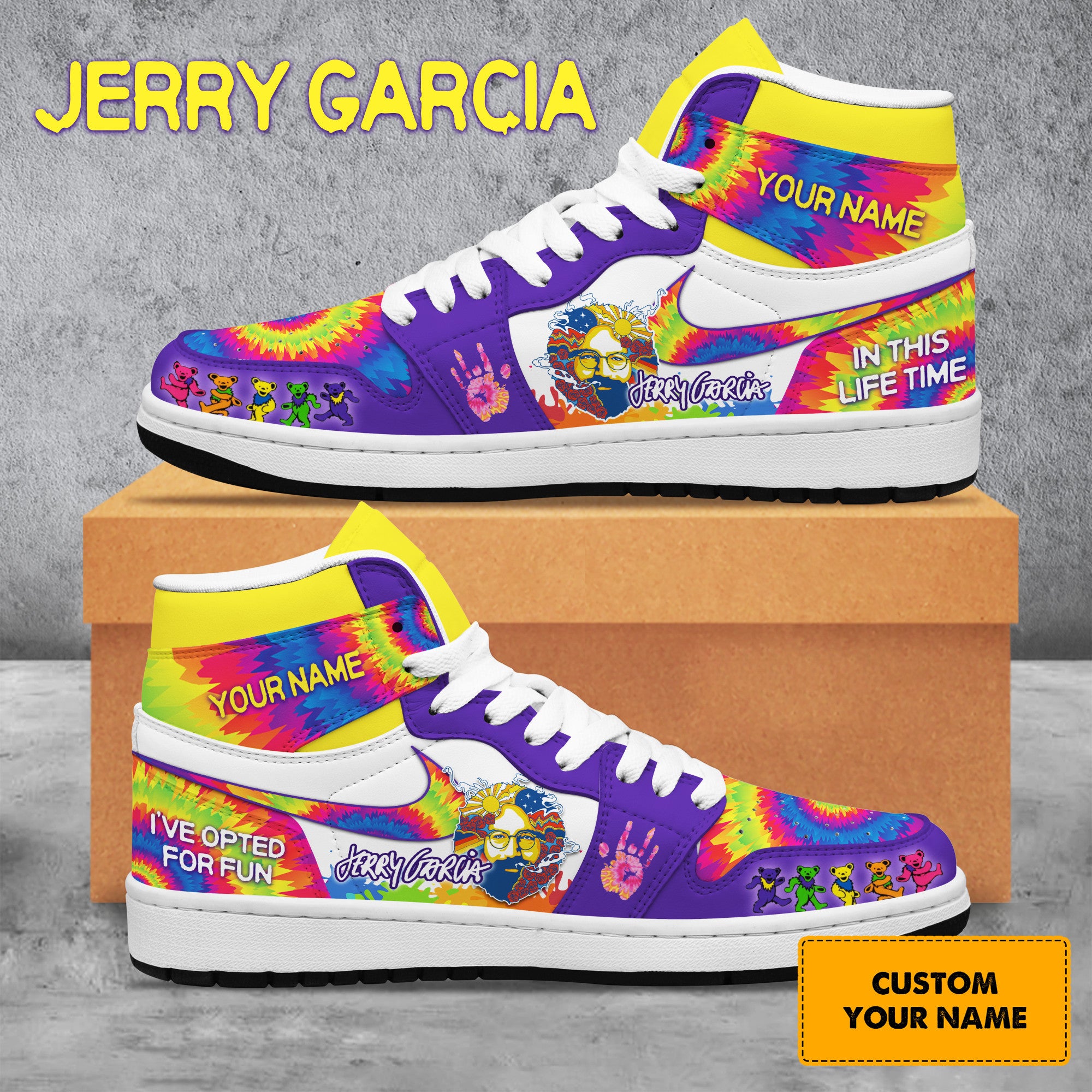 Suzuki AJ1 High Sneakers Shoes Printed For Men And Women - Image 2