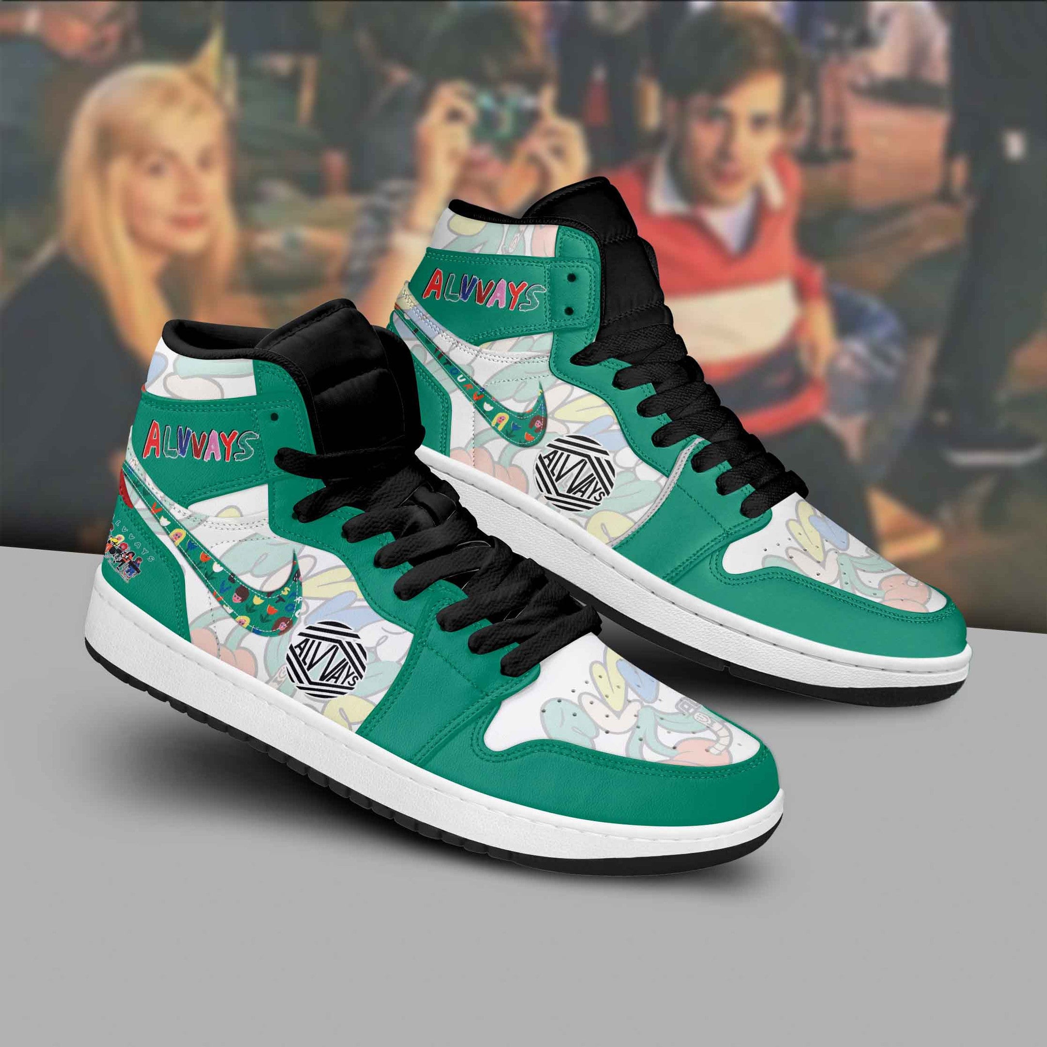 Derbi AJ1 High Sneakers Shoes Printed For Men And Women - Image 2