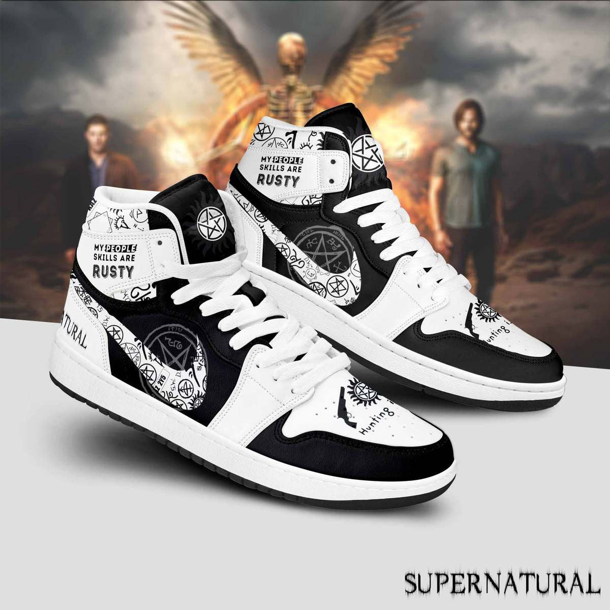 Triumph AJ1 High Sneakers Shoes Printed For Men And Women - Image 2