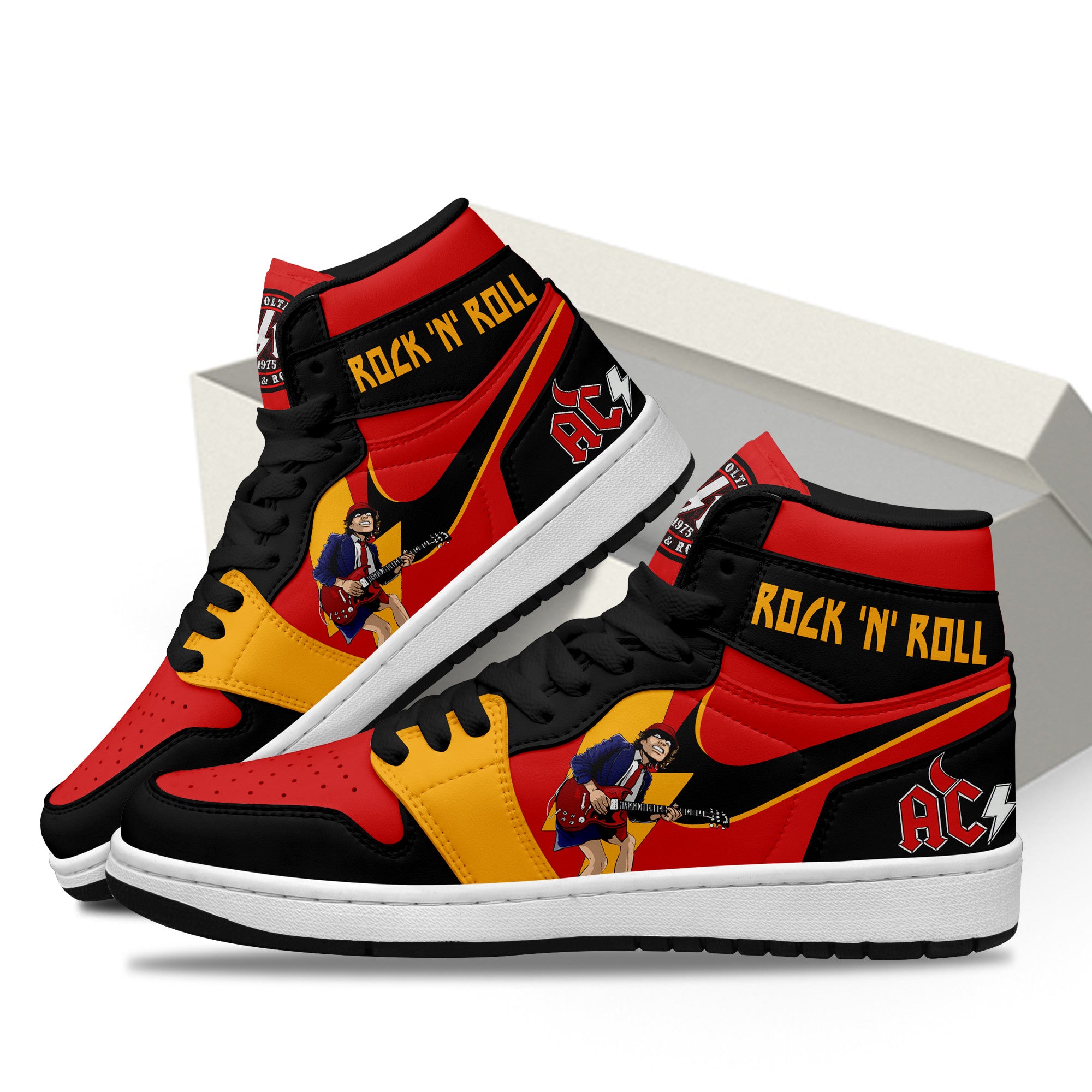 Aston-Martin AJ1 High Sneakers Shoes Printed For Men And Women - Image 3