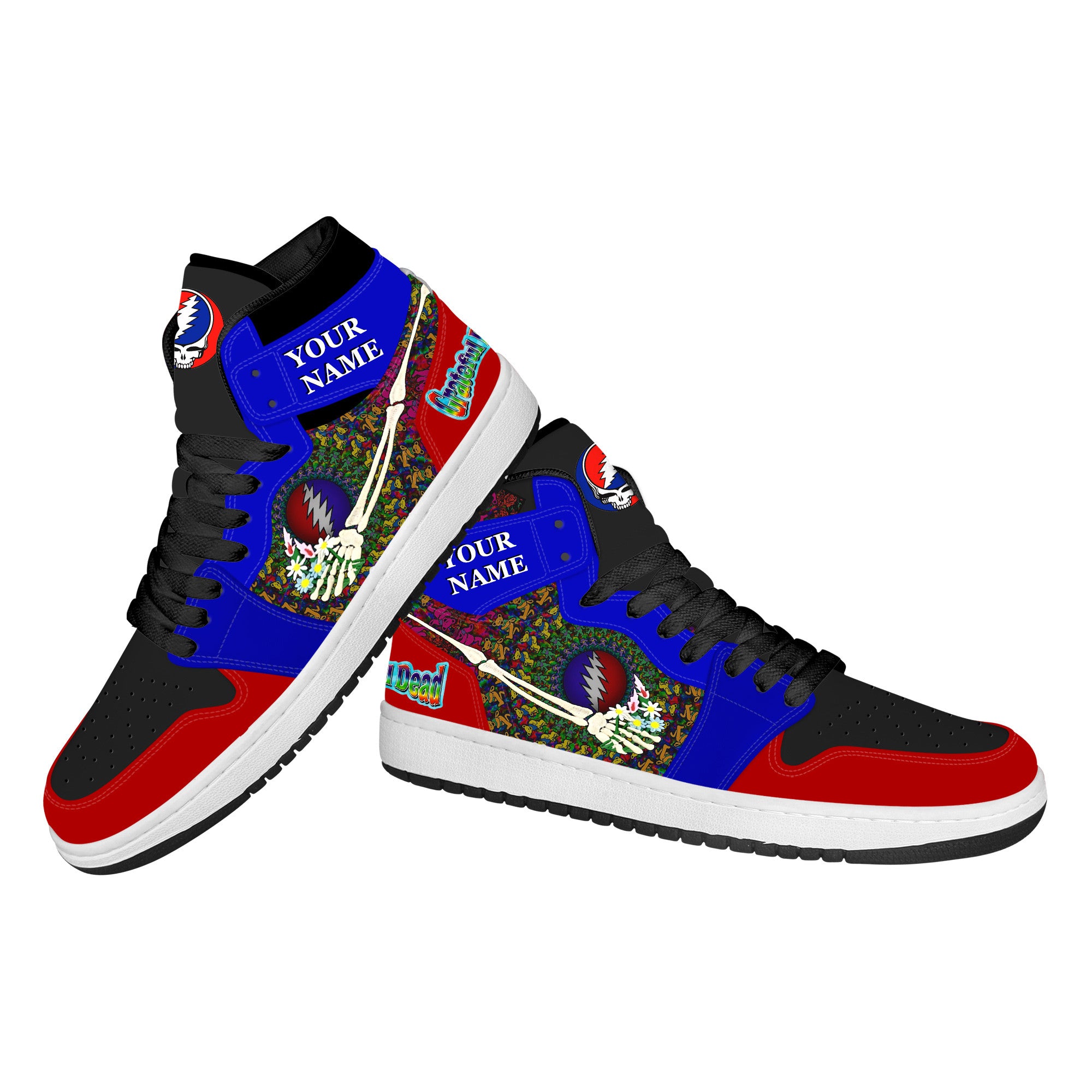 Oldsmobile AJ1 High Sneakers Shoes Printed For Men And Women - Image 3