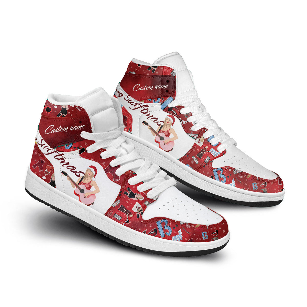 Chevrolet Corvette AJ1 High Sneakers Shoes Printed For Men And Women - Image 2