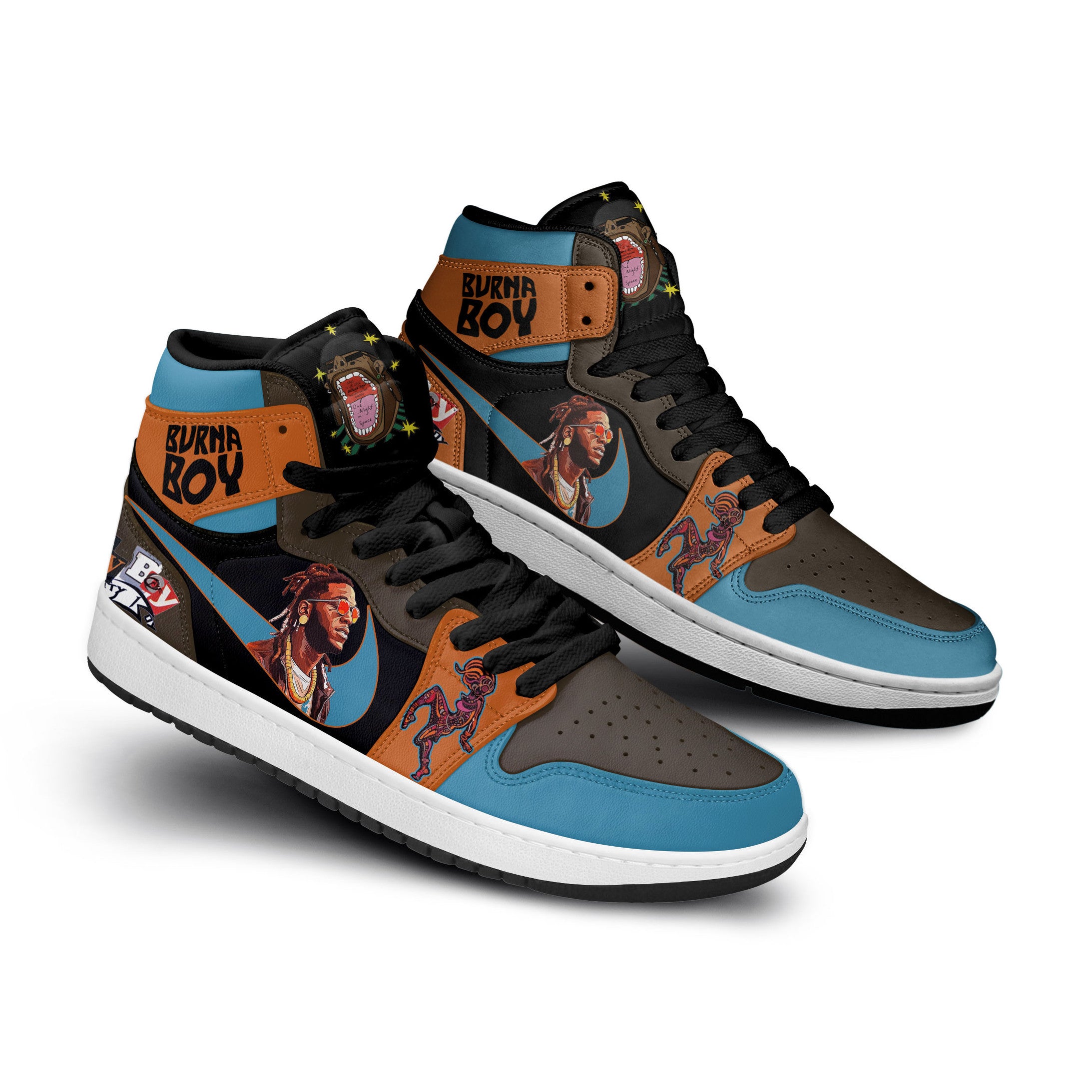 KTM AJ1 High Sneakers Shoes Printed For Men And Women - Image 2