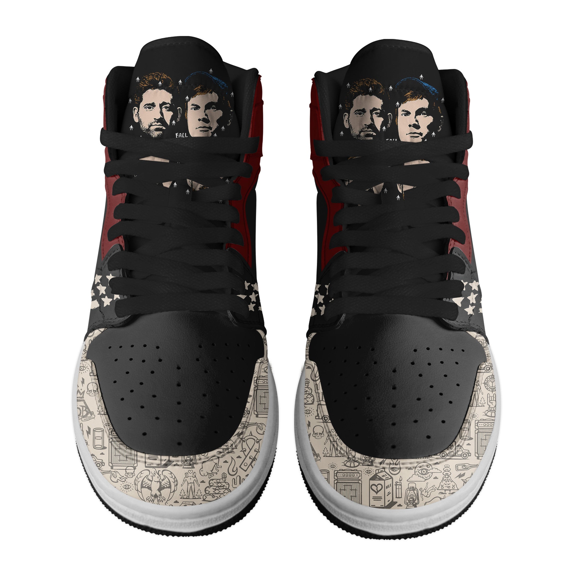 Norton AJ1 High Sneakers Shoes Printed For Men And Women - Image 3