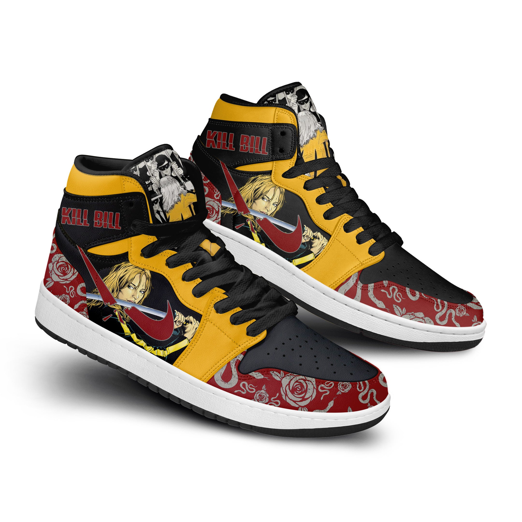 Victory AJ1 High Sneakers Shoes Printed For Men And Women - Image 3