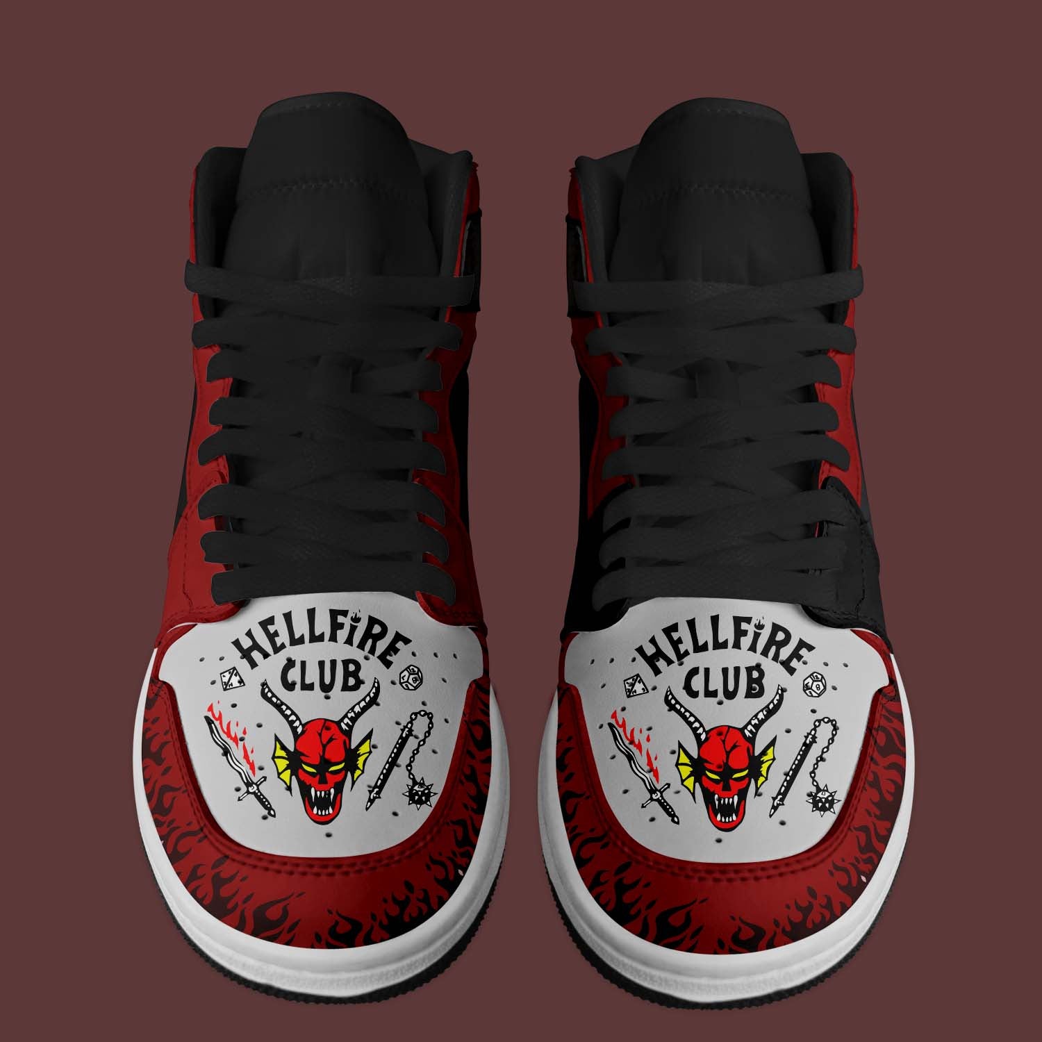Ford-Mustang AJ1 High Sneakers Shoes Printed For Men And Women - Image 2