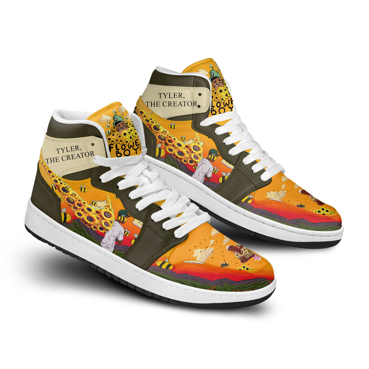 Yanmar AJ1 High Sneakers Shoes Printed For Men And Women - Image 2