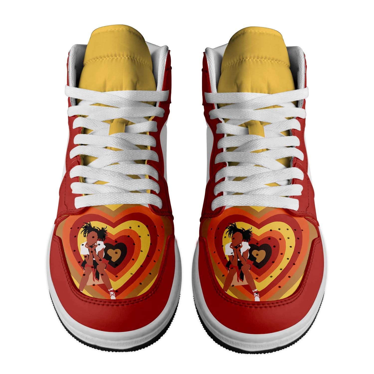 Caterpillar AJ1 High Sneakers Shoes Printed For Men And Women - Image 2