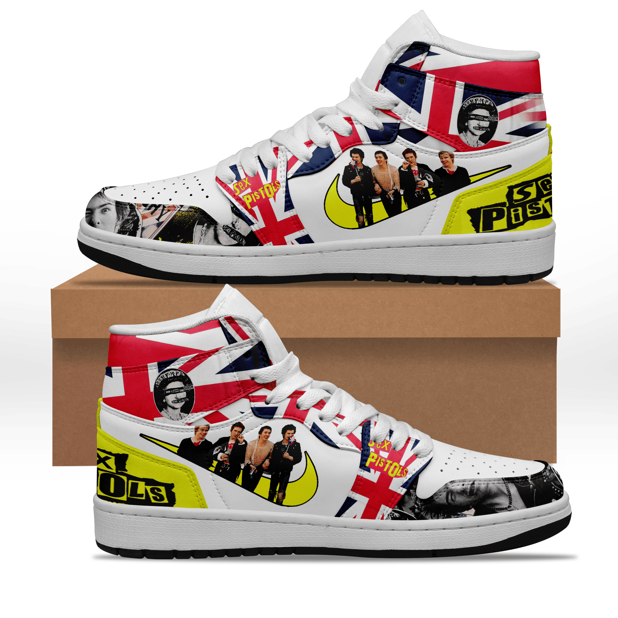DAF AJ1 High Sneakers Shoes Printed For Men And Women - Image 3