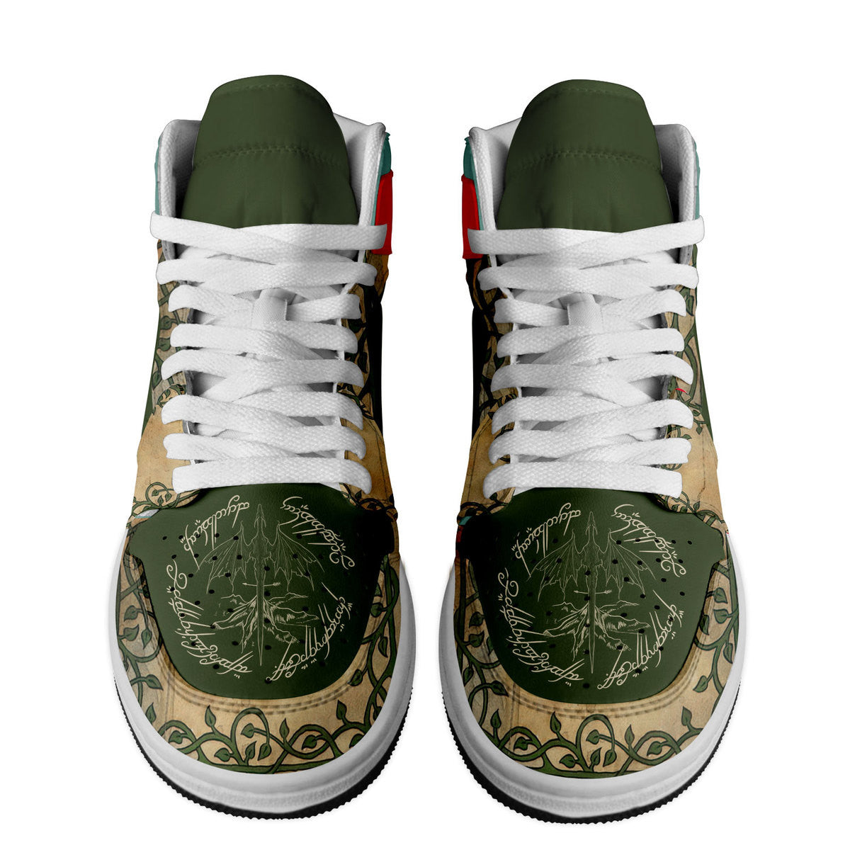 Ford AJ1 High Sneakers Shoes Printed For Men And Women - Image 2