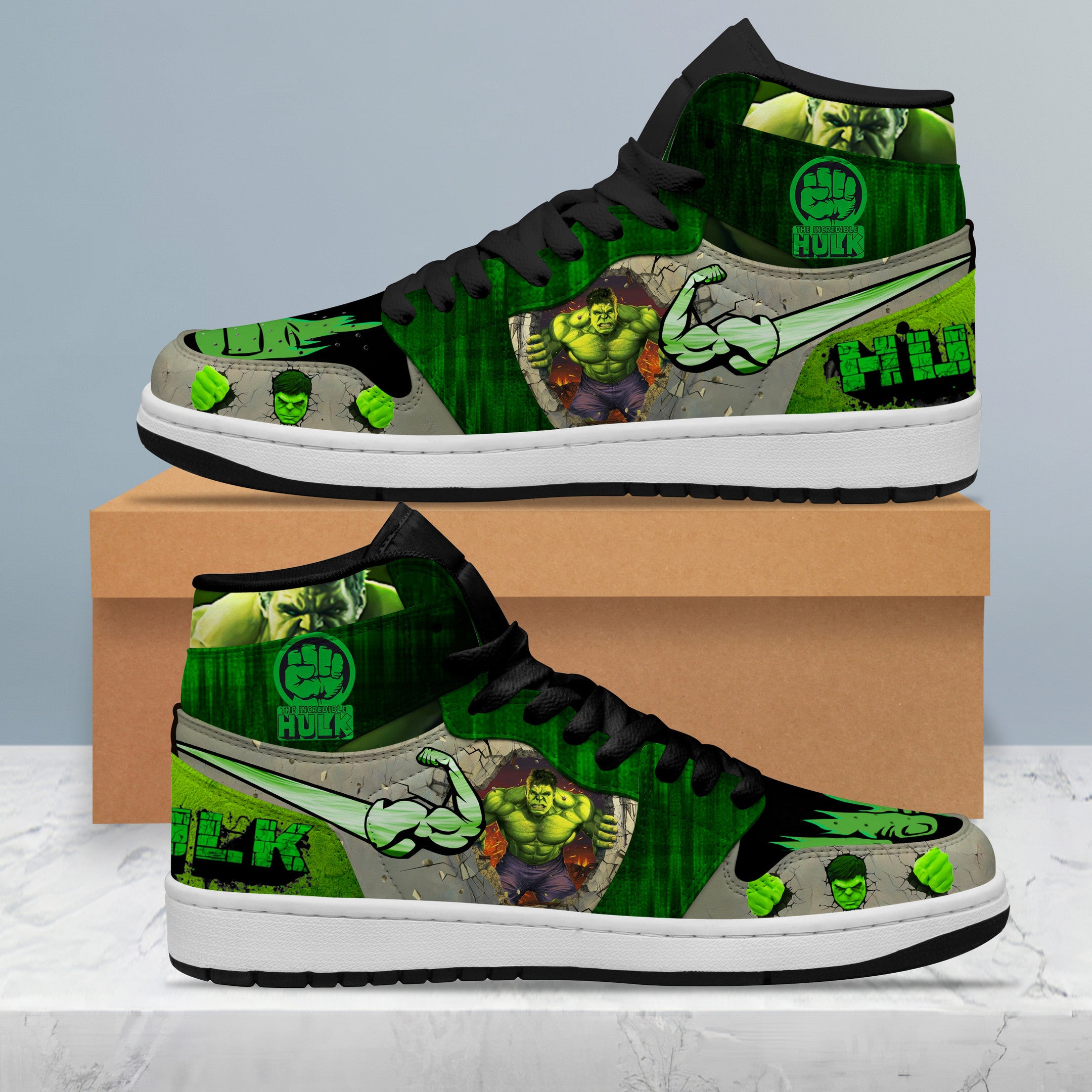 Mercury Marine AJ1 High Sneakers Shoes Printed For Men And Women - Image 3