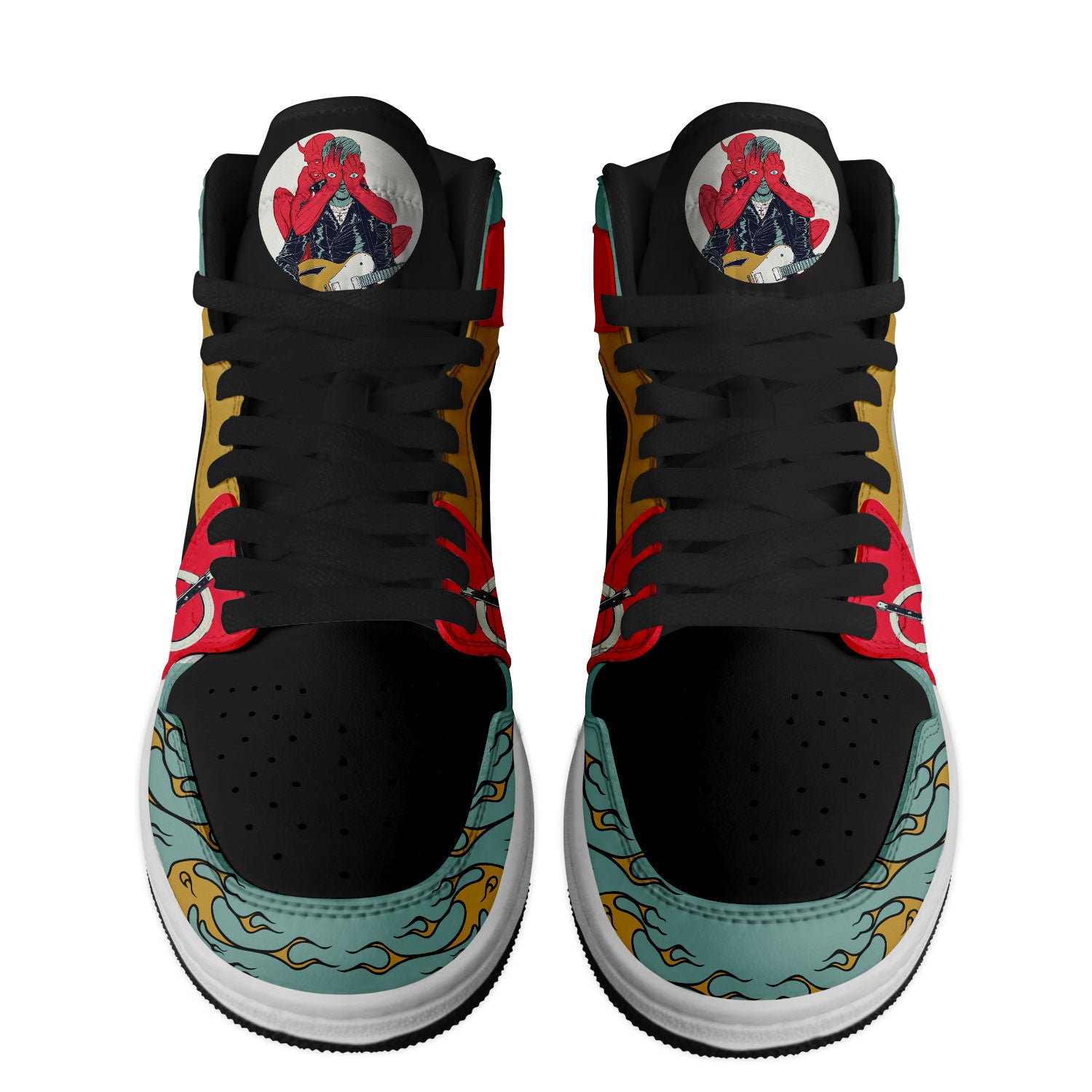Porsche AJ1 High Sneakers Shoes Printed For Men And Women - Image 3