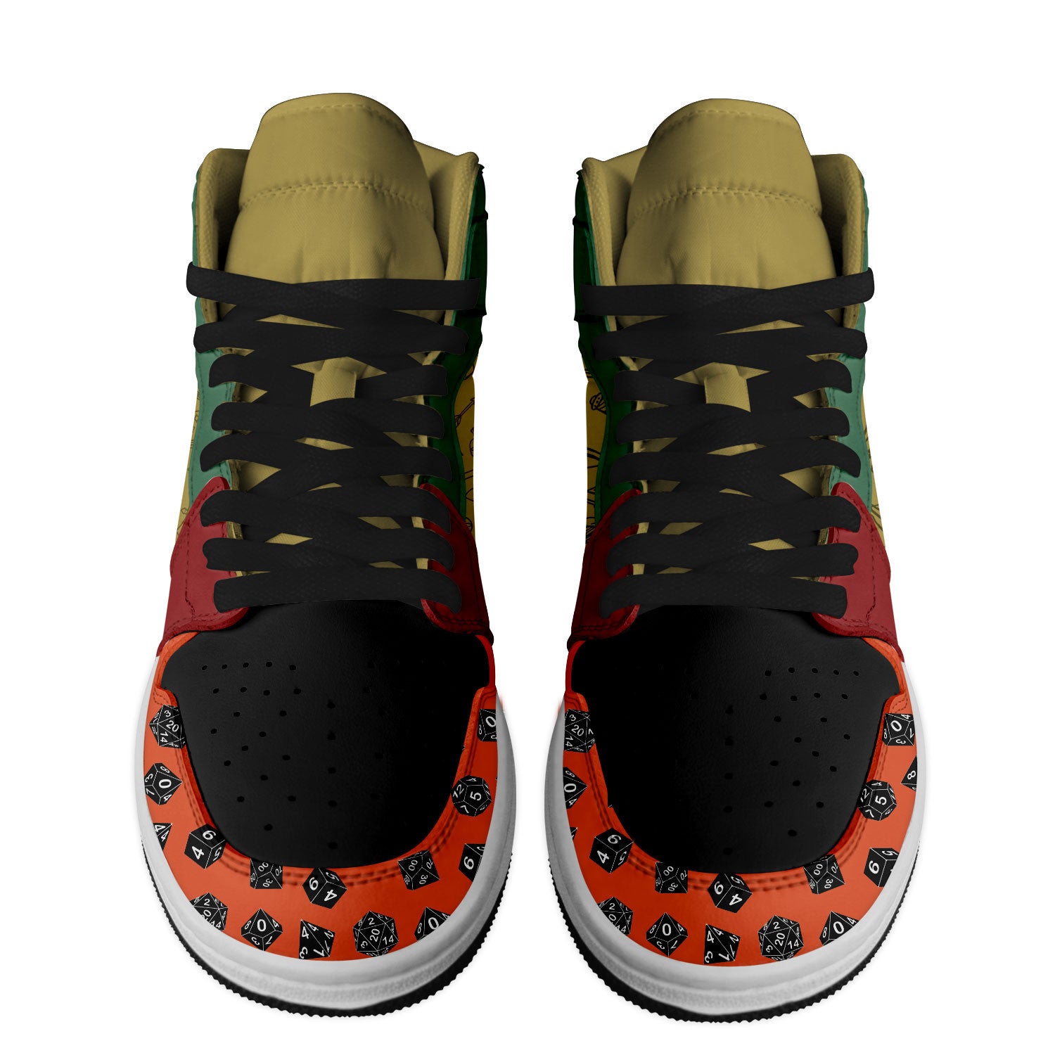 Cadillac AJ1 High Sneakers Shoes Printed For Men And Women - Image 2