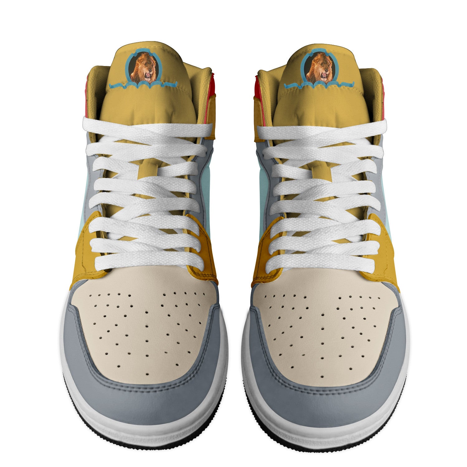 Seat AJ1 High Sneakers Shoes Printed For Men And Women - Image 2