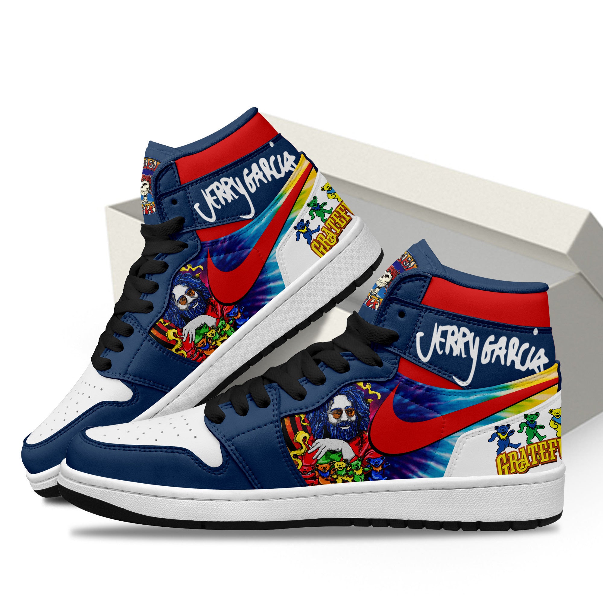 Cadillac AJ1 High Sneakers Shoes Printed For Men And Women - Image 3